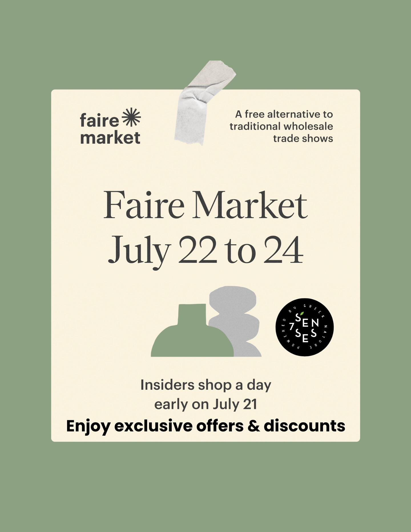 Faire Market starts today! 🌟 Enjoy exclusive discounts applicable to all our collections:
🌿Bulk herbs per lb
🌿Tea bags 50 unit packs
🌿Single Organic Greek herbal tea tins/doypacks
🌿Premium Herbal tea blend tins/doypacks
Wanna know more? Check here:
https://www.faire.com/direct/sevensensesorganic
#fairemarket #fairemarket2025 #wholesaletea #organictea #teawholesale #teab2b