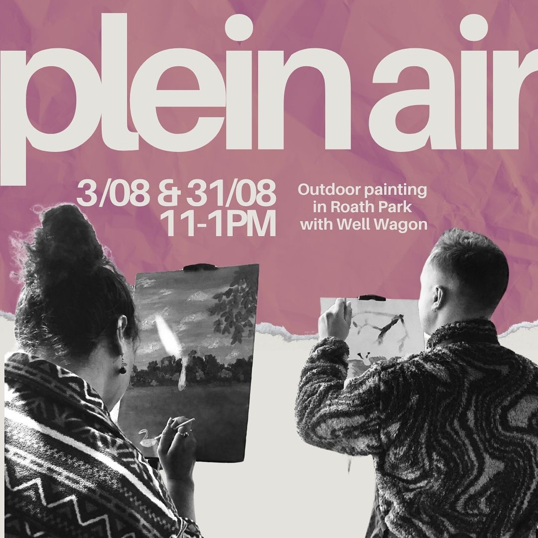 🍃 Plein Air: outdoor painting in Roath Park!
📆 Sunday 3 and 31 August
⏰ 11AM- 1PM
📍 Roath Park promenade
We are so excited to have our first plein air event happening this August! 😁
🎨 You will be welcomed to explore your surroundings through gentle prompts, meditation and drawing techniques, while after our warm up we will have time to delve into our canvas for longer.
👉🏽 All materials will be provided, we will meet by the promenade at 10.50 to ensure that everyone in the group can find the location and stick together!
This workshop is open for people of all ages and abilities.
🎟️ Limited tickets are available, follow the link in bio to find our early bird offer and to read about details of the session.
We hope that you can make it and that we can share our relaxed Sunday together! 💜
🚲
—————
#wellwagon #art #communityart #outdoor #outdoorpainting #pleinair #pleinairpainting #cardiff #cardiffevent #cardiffart #cardiffworkshop #arttherapy #mindfulness #landscape #roathpark #artinthepark #artinwales #paintingclass #paintingcardiff #paintingclasscardiff #cardiffcommunity #artclub