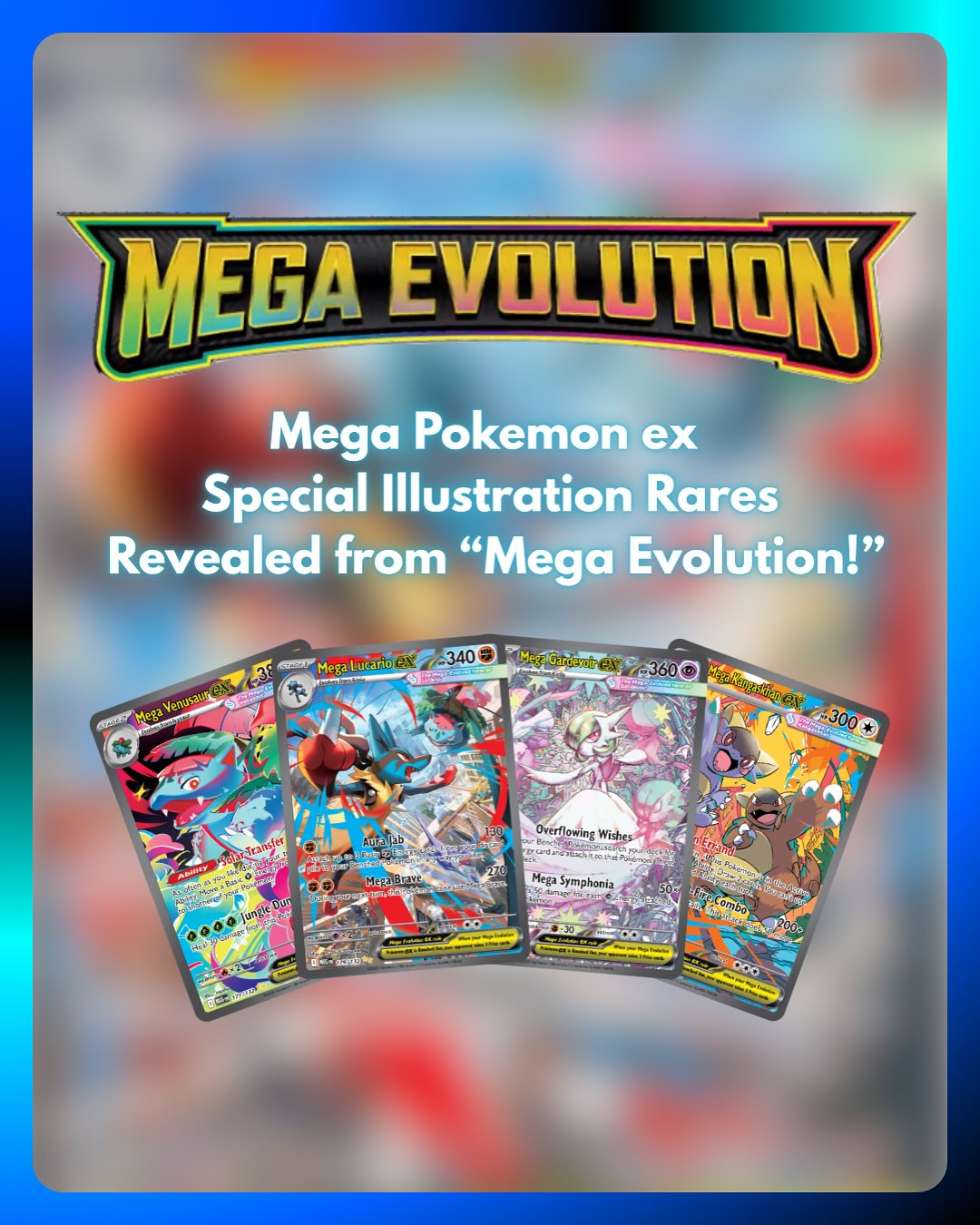 ✨JUST REVEALED: New Special Illustration Rares incoming!✨
Mega Gardevoir EX, Mega Lucario EX, Mega Kangaskhan EX, and Mega Venusaur EX are getting stunning new SARs in the upcoming Mega Brave and Mega Symphonia sets—dropping August 1st! 🔥
🎉 Preorders are now LIVE at VictoryRoadVaultTCG.com — secure your boxes before they’re gone!
#PokemonTCG #MegaBrave #MegaSymphonia #GardevoirEX #LucarioEX #KangaskhanEX #VenusaurEX #SpecialIllustrationRare #SAR #PokemonCards #TCGPreorder #PokemonCommunity #victoryroadvaulttcg
#pokemon