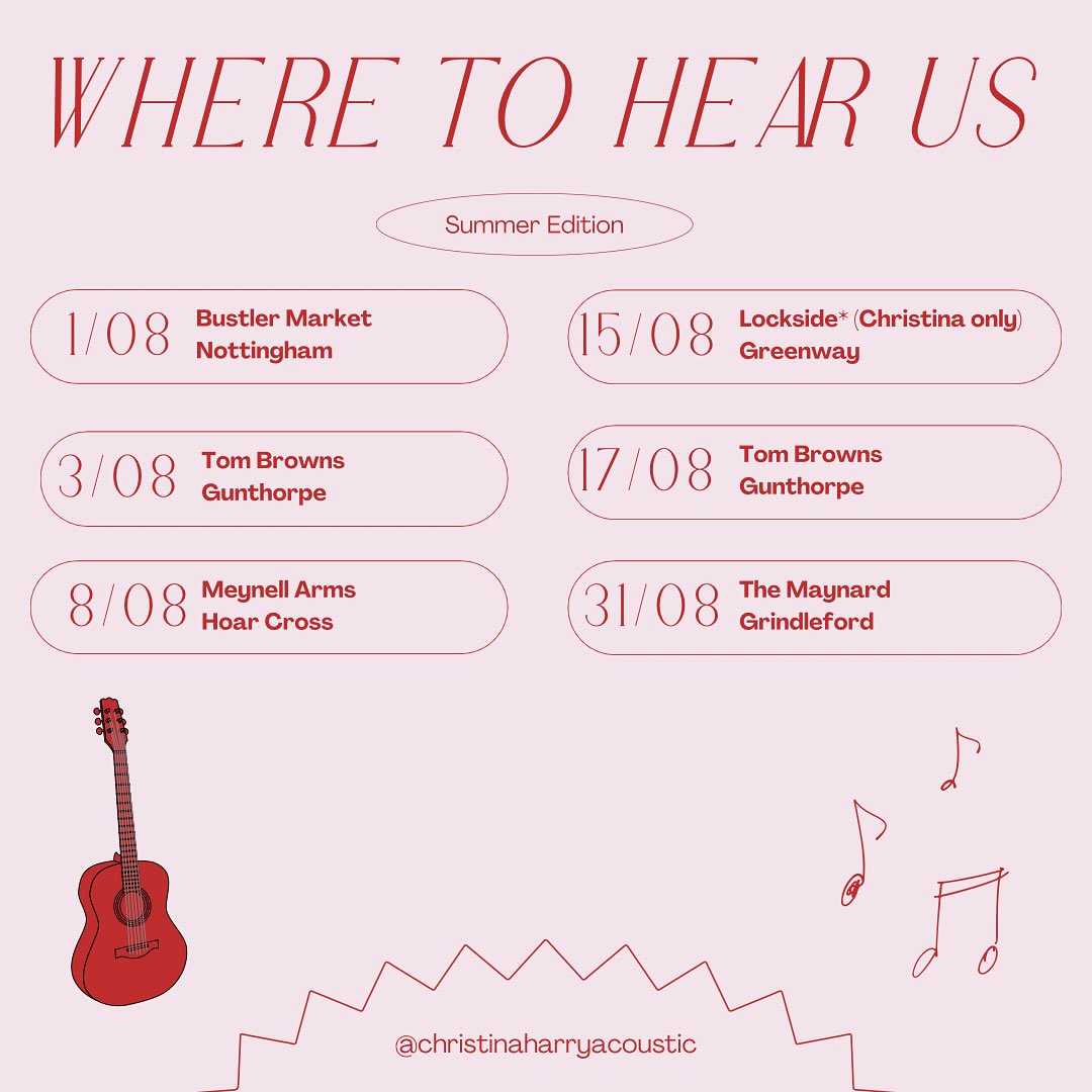 Lots of requests of โwhere can we seeeee you before the weddingโ and well we have a LOT of upcoming gigs babyyyy.