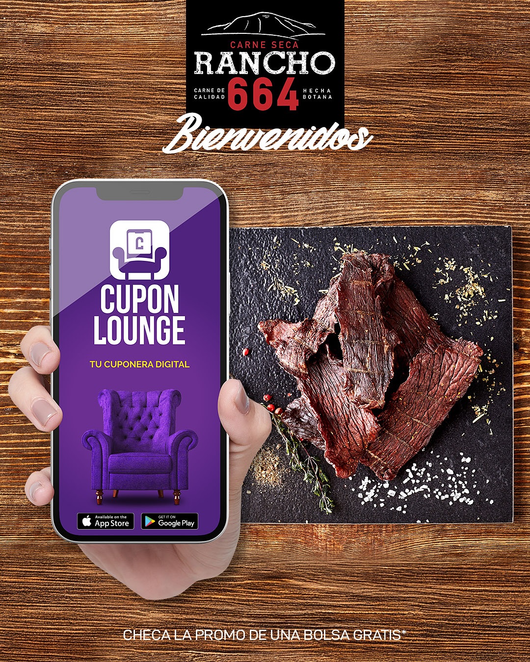 🤠 Arrancó el fin de semana con la promo de @rancho664tj 👉🏽 síguelos y muestra el cupón de descuento que está en nuestra App 📱
#cuponlounge #rancho664tj