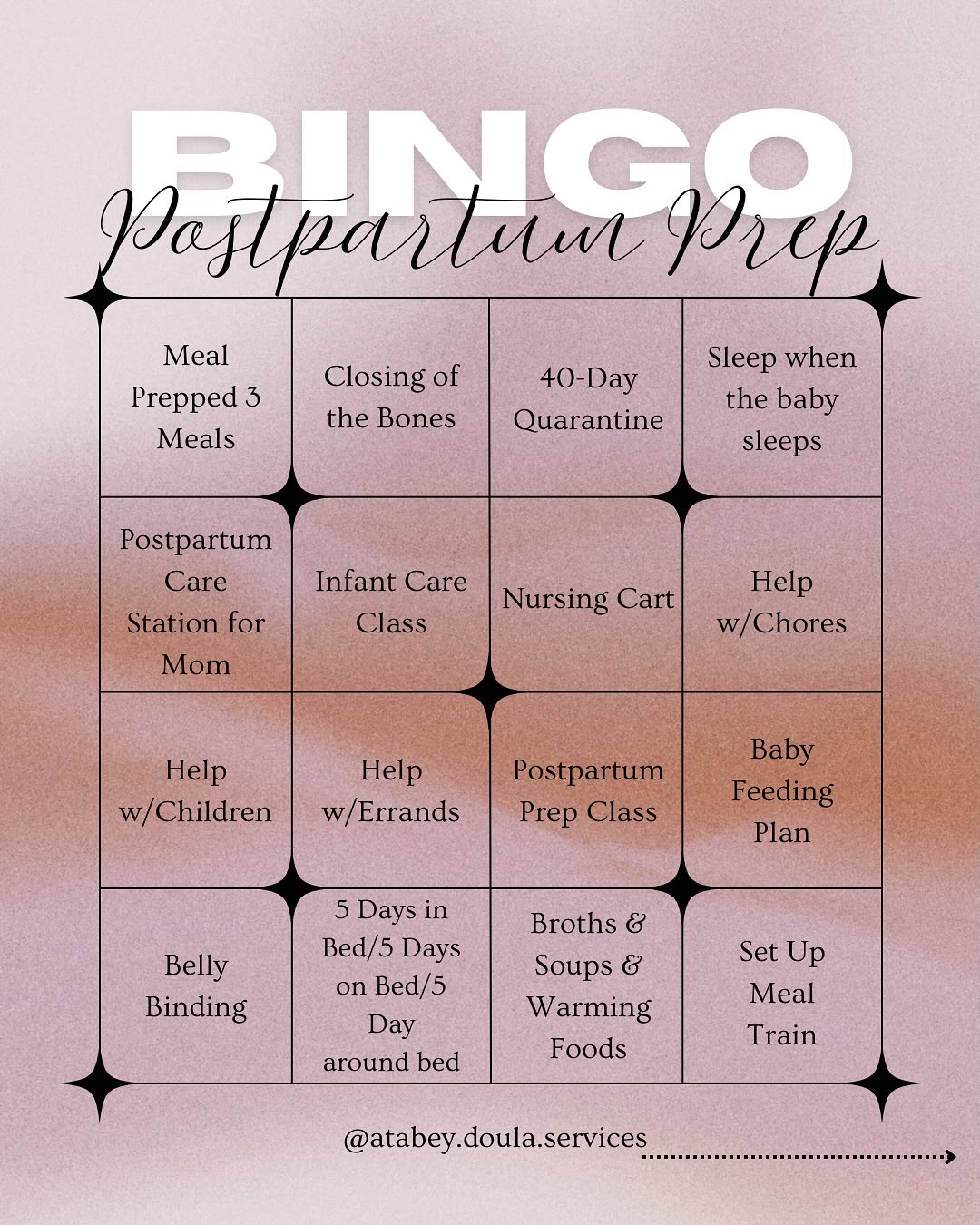 Planning for postpartum is so underrated! Save your future self and prep and plan your postpartum away.
So grateful for the help I had which allowed me to sleep when the baby slept, breastfeed around the clock, and just bond with my baby in this first 40 days postpartum.
Did you prep for postpartum? Screenshot the image and be sure to tag me in your shares!
#doula #postpartumdoula #childbirth