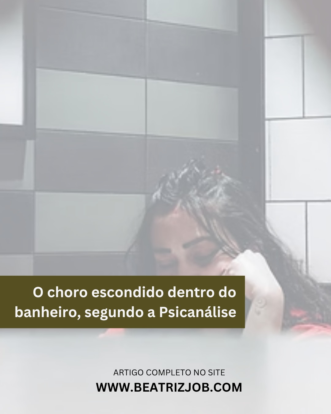 Entre o som da água e a porta fechada, muitas emoções encontram espaço para escorrer em silêncio...
Uma reflexão sobre o choro que se esconde, o papel simbólico do banheiro e o que a Psicanálise tem a dizer sobre esses momentos de intimidade emocional.
Confira o artigo completo no site. Link disponível na bio.
www.beatrizjob.com
#chorar #chorarescondido #banheiro #psicanalise #autoconhecimento