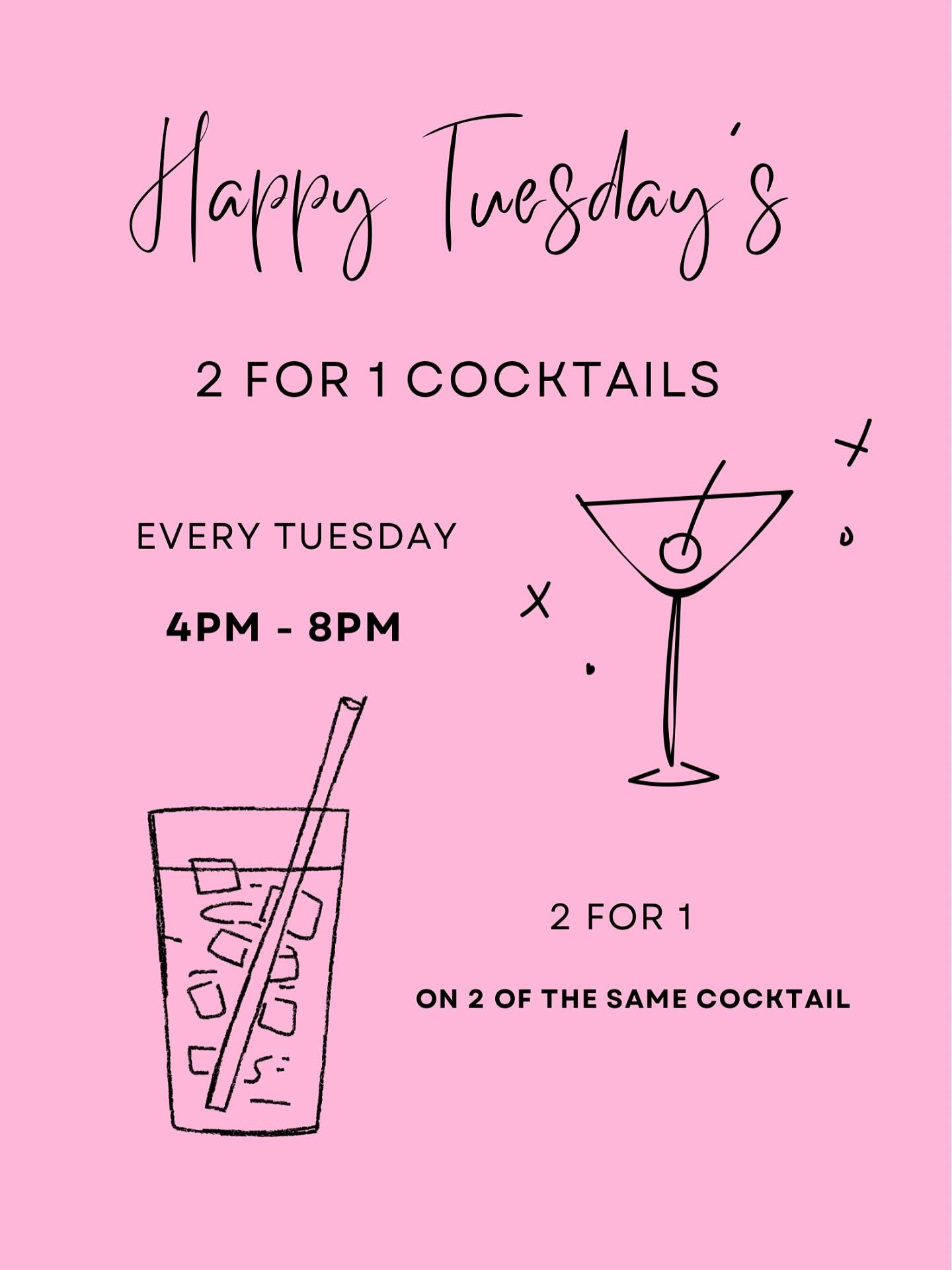2 FOR TUESDAY 🍸🍹
Our happy hour is every Tuesday between 4pm - 8pm!
Two of the same cocktail for the price of 1! 😱🍹
#pub #london #londonpub #happyhour #cocktails