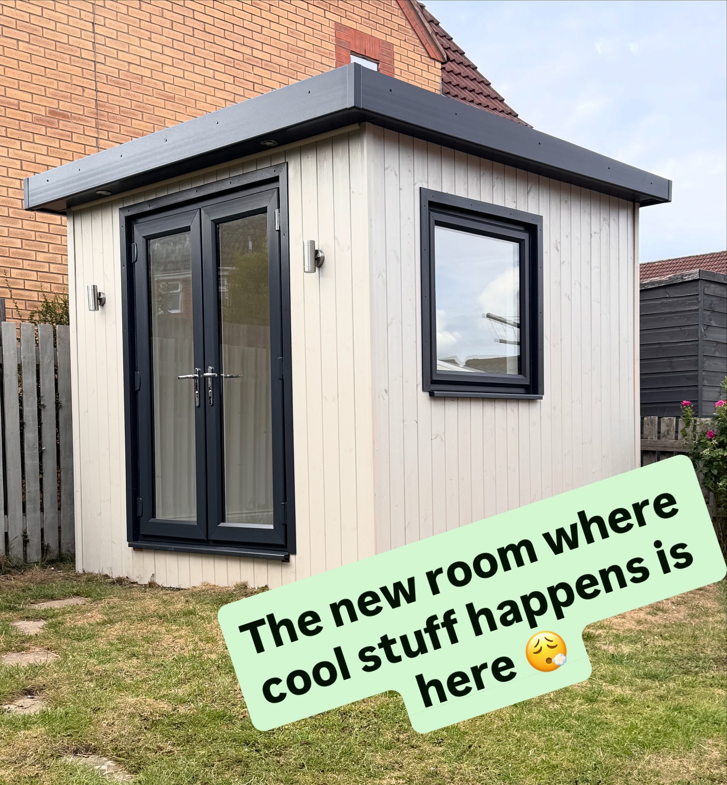 The new home for where cool stuff happens is finally built š«¶
From start to finish itās taken 10 months to get to this point - starting with the removal of a pain in the ass shrub!
When we moved into this house, it was always likely Iād have to give up my home office for a nursery. At the beginning of the year, plans needed to fast forward!
Monster shrub gone. Old shed pulled down. Path cleared. New building up. Electrics sorted. Network installation incoming.
With Baby B #2 just weeks away, Iām out in the garden and this will be will all the cool s**t will be done.