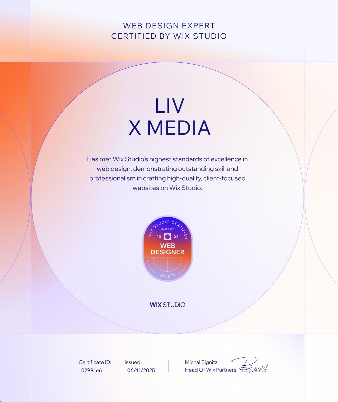 Officially certified by @wix @wixstudio 🙏🏻
The only (& best) web design platform we’d ever use 💫
#WixStudio #wix
We are the Global Creative Agency you’ve been searching for:
• Web Design
• Branding & Logo Design
• Content Creation
• Social Media & Marketing
• Print Design
We work closely with you to create your vision whilst authentically representing your brand.
Contact enquiries@livxmedia.com, DM us today or check livxmedia.com for our prices and packages.
#webdeveloper #webdesign #graphicdesign #logo #branding #website #newwebsite #websitedesign #wix #shopify #wordpress #websitelaunch #womeninbusiness #londonmarketingagency #designinspo #photographer