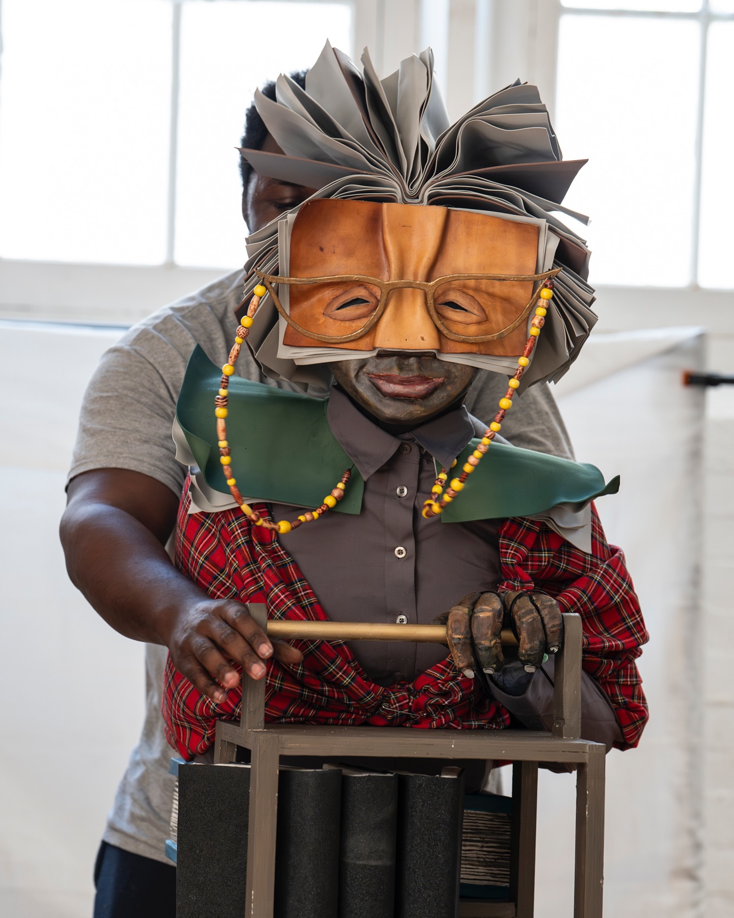 FROM PAGE TO STAGE: Designing Ms Badger, the School Librarian Puppet for Overheard in a Towerblock by @josephcoelhoauthor
Meet Ms Badger — the school librarian brought to life as a literal stack of books. She’s built from stories, with hardbacks for a body, because there’s nothing she loves more than reading.
Ms Badger is the first to introduce Seb to a world beyond the grey of the everyday — a place filled with imagination, magic, and wonder. Part guide, part guardian of tales, she shows him that stories can be a lifeline, a map, and sometimes a mirror.
Co-designed by myself @buddyollie and Daniel Southwell.
Puppet made and constructed by the amazing team @littleangeltheatre
#puppetdesign #puppetry #frompagetostage #overheardinatowerblock #schoollibrarian #puppetmagic #storytellingthroughpuppetry
Production and Rehearsal photos by @elliekurttzphoto