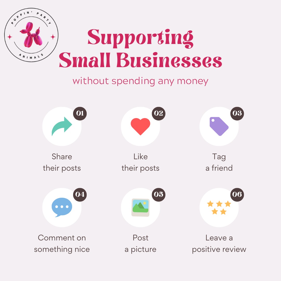 Thank you to everyone who has booked with me, shared my work, or supported my small business in any way! 🎈
If you’ve worked with me and can leave a quick review, it would help my page more than you know. 💬
Not sure how to help without spending money? Check out this graphic for a few easy (and free!) ways to support small businesses like mine!
#supportsmallbusiness #huntsville #huntsvilleballoons #balloondecor #balloonartist #balloongarland #huntsvillealabama