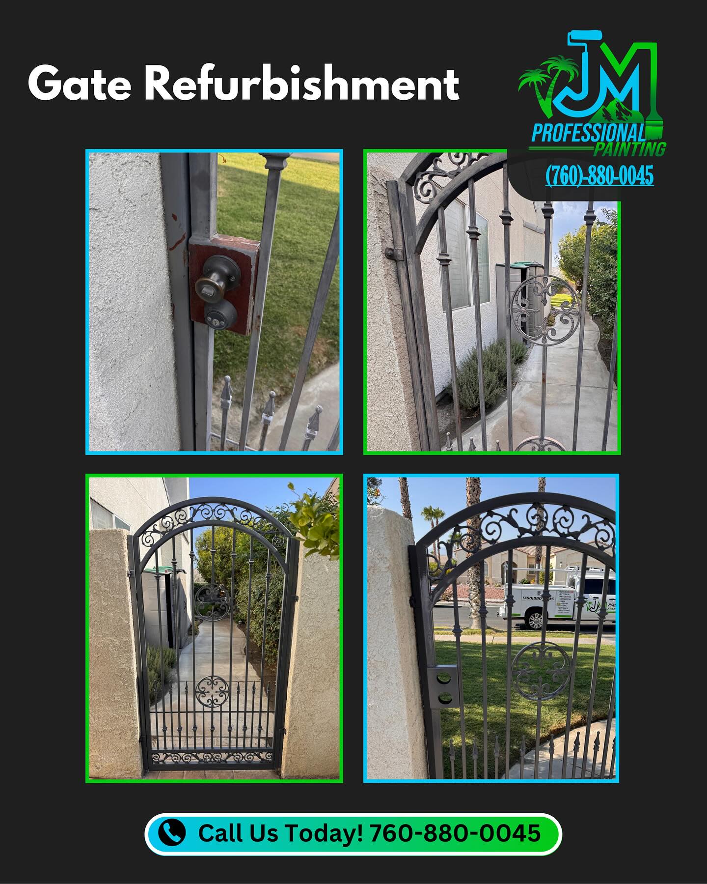 Fresh coat, fresh look 🎨✨ JM Professional Painting gave this outdoor gate a complete refresh with a clean, durable finish that stands up to the desert sun. It’s the little details that make the biggest difference!
📞 (760) 880-0045
🏡 Serving the entire Coachella Valley
#palmsprings #cathedralcity #deserthotsprings #coachellavalley #professionalpainting #paintingservices