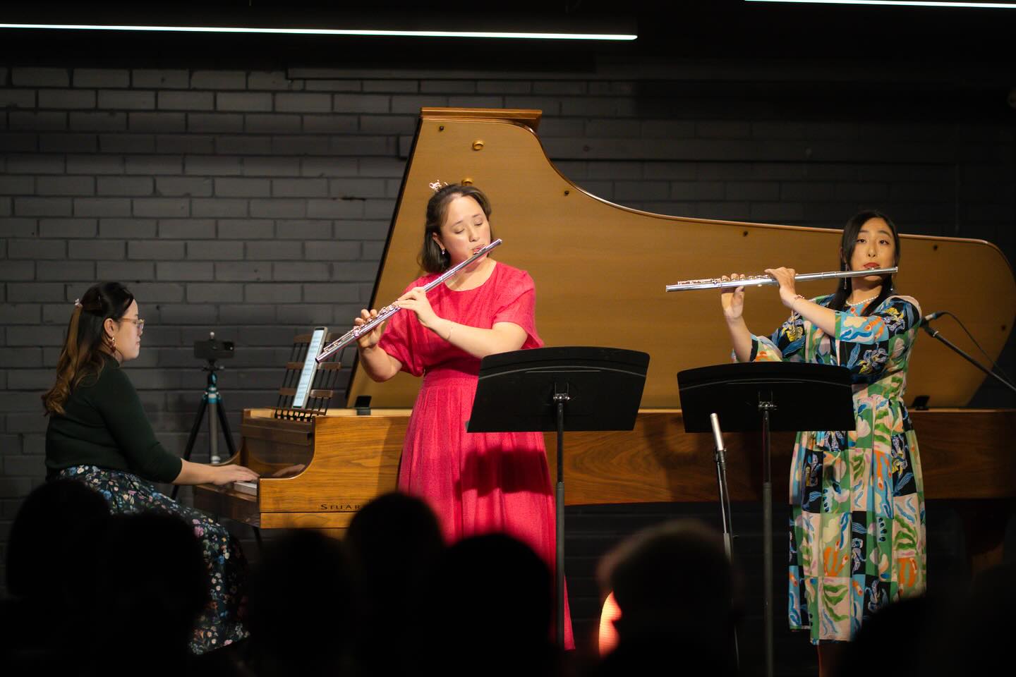 And that’s a wrap for Beyond Time Trio’s 2025 recital tour of our two flutes and piano program ‘Butterfly Garden’ to the Gold Coast, Brisbane and Melbourne! 🎉🦋
We are so grateful for the support we had for all three concerts and it was so lovely to play for our audiences in QLD and VIC. ✨It was so much fun to work with @ray_me_la and @amanda.pianda again and I’m so proud that we were able to bring to life our most ambitious concert project despite us all living in different cities!
A huge shout out to @temporubato_au for making the process of putting on a concert so smooth - it was absolutely wonderful performing there and easily one of the most pleasant experiences we’ve had logistically thanks to their incredible staff.
We’re looking forward to the next one already. ☺️
📸Carlin from @minim.pictures
Link in bio for the full recordings 🎧
.
.
.
.
.
.
#flute #fluteplayer #flûte #piano #pianoplayer #recital #concert #concertphotography #flautist