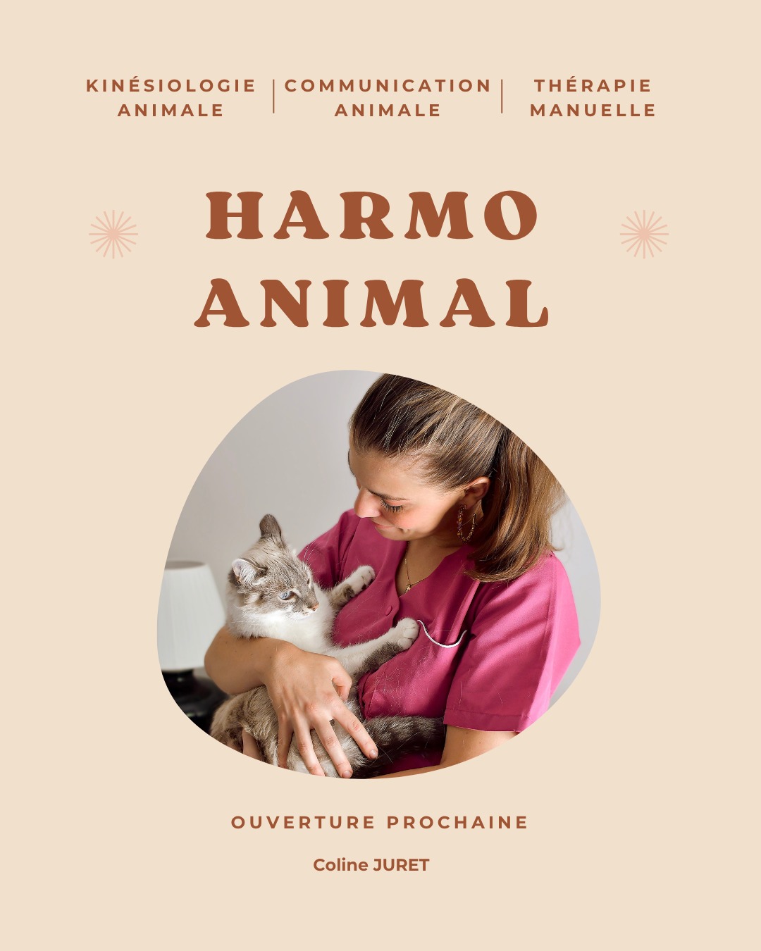 Tic, tac, tic, tac… ⏳
Le compte à rebours est lancé… Harmo’animal ouvre bientôt ses portes 🐾
Après des mois de réflexion, de formations, de rêves et de travail acharné (et de poils sur mes vêtements), je suis enfin prête à me lancer !
🐶 Kinésiologie animale
🐱 Communication animale
🐴 Thérapie manuelle douce
→ Tout est réuni pour accompagner vos animaux vers plus d’équilibre et de bien-être 💛
📍 Basée à Mérignac, je me déplace dans toute la région pour chouchouter vos compagnons à quatre pattes et je vous propose également mes services à distance !
🌐 Le site est presque prêt, les flyers aussi, les animaux le sentent : ça arrive très vite !
👉 Restez connectés, l'ouverture officielle arrive !
Vous êtes aussi impatients que moi ? 😍
#harmoanimal #ouvertureprochaine #bienêtreanimal #kinesiologieanimale #communicationanimale #therapiemanuelle #merignac#gironde #animauxheureux