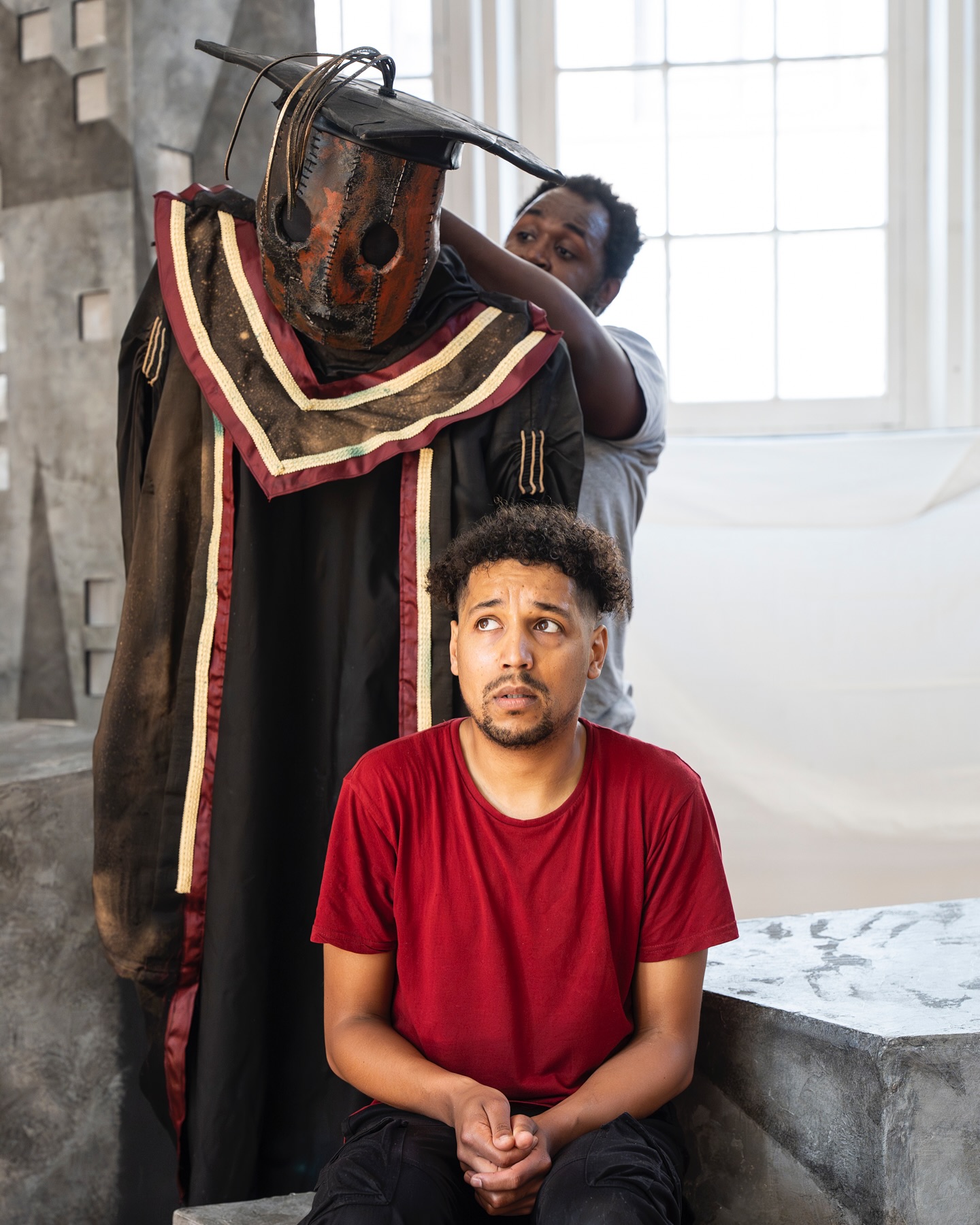 FROM PAGE TO STAGE: Designing Mr Ratcliff, the Headteacher puppet for Overheard in a Towerblock by @josephcoelhoauthor at @littleangeltheatre.
Mr Ratcliff is no ordinary headteacher — he’s the looming embodiment of Seb’s fear and anxiety, a towering figure conjured by imagination rather than reality. Seb’s never been sent to the head’s office before, but as his behaviour begins to spiral and emotions run high, the Headteacher takes on a surreal and slightly terrifying form.
Co-designed by myself @buddyollie and Daniel Southwell, and brought to life by the brilliant team at @littleangeltheatre
Production and Rehearsal photos by @elliekurttzphoto
#puppet #puppetry #puppets #puppetmaking #puppettheatre #puppetmaster