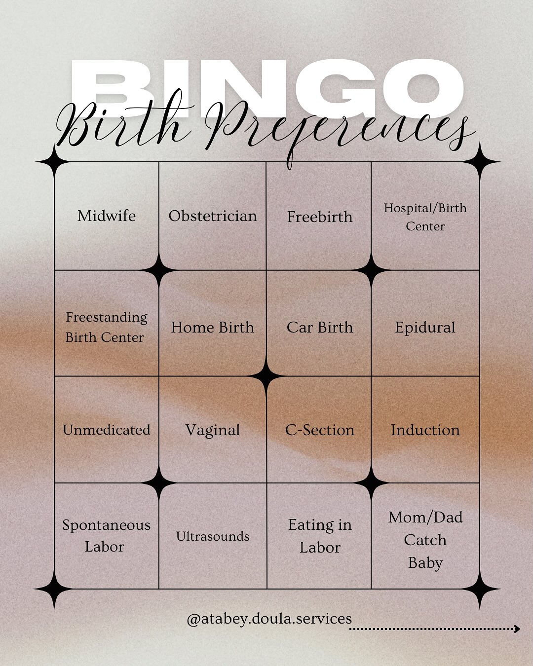 Birth Preferences. We all have them, so why not play a game!
Repost and tag me sharing your experiences and/or preferences. I’ll go first!
#birthplan #doula #childbirth