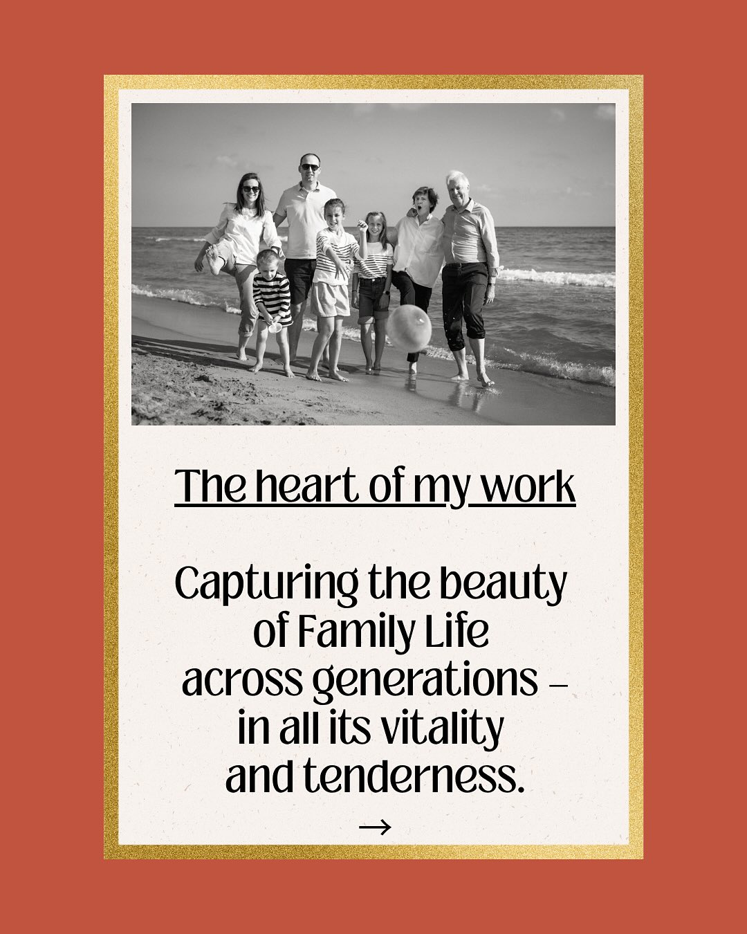 These moments won’t last forever - but the feeling can.
A tender glimpse into what I love most to capture:
family life, in all its vitality and warmth.
For families who want more than pretty pictures - who want to remember what it felt like.
📸 Capturing your story - and magnifying it, with heart.
✨ Barcelona & beyond
#familyphotography #barcelonaphotographer #fotografobarcelona #fotosdefamilia #fotografiadefamília #tendermoments #magicintheeveryday