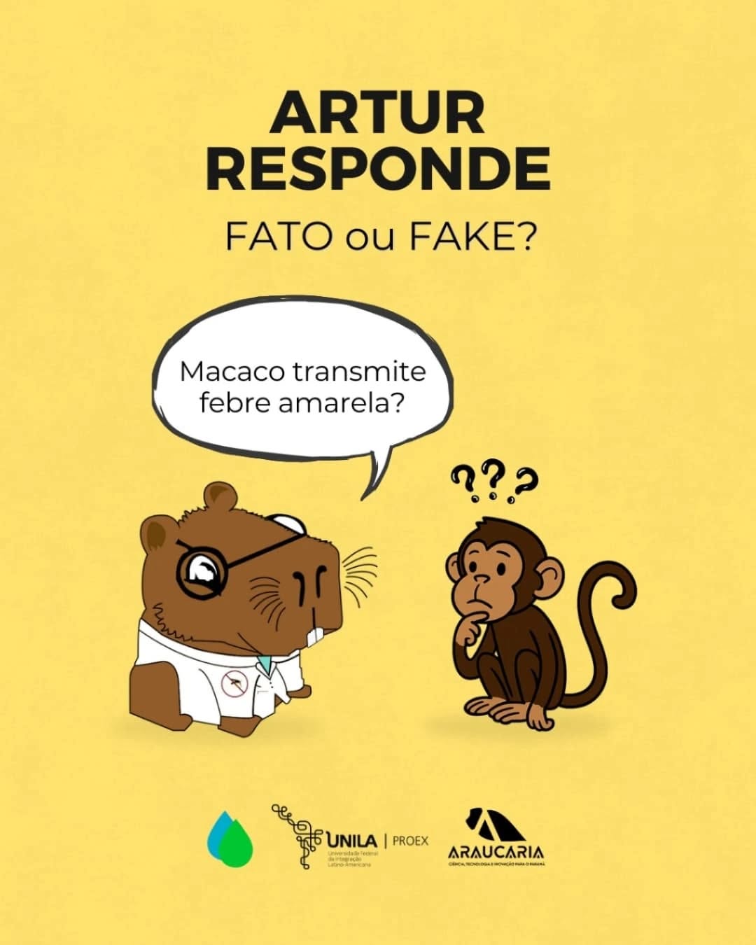 Fato ou Fake? Os macacos transmitem a febre amarela?
FAKE! Os macacos não transmitem a febre amarela! 🐒
Na verdade, eles são vítimas da doença. Eles atuam como sentinelas, indicando a presença do vírus em áreas silvestres. 🌿
🌍 Proteger os macacos é essencial para o equilíbrio do nosso ecossistema!
📝Texto por: Ana Clara Filimbert
#conservação #febreamarela #ecologiaesaude