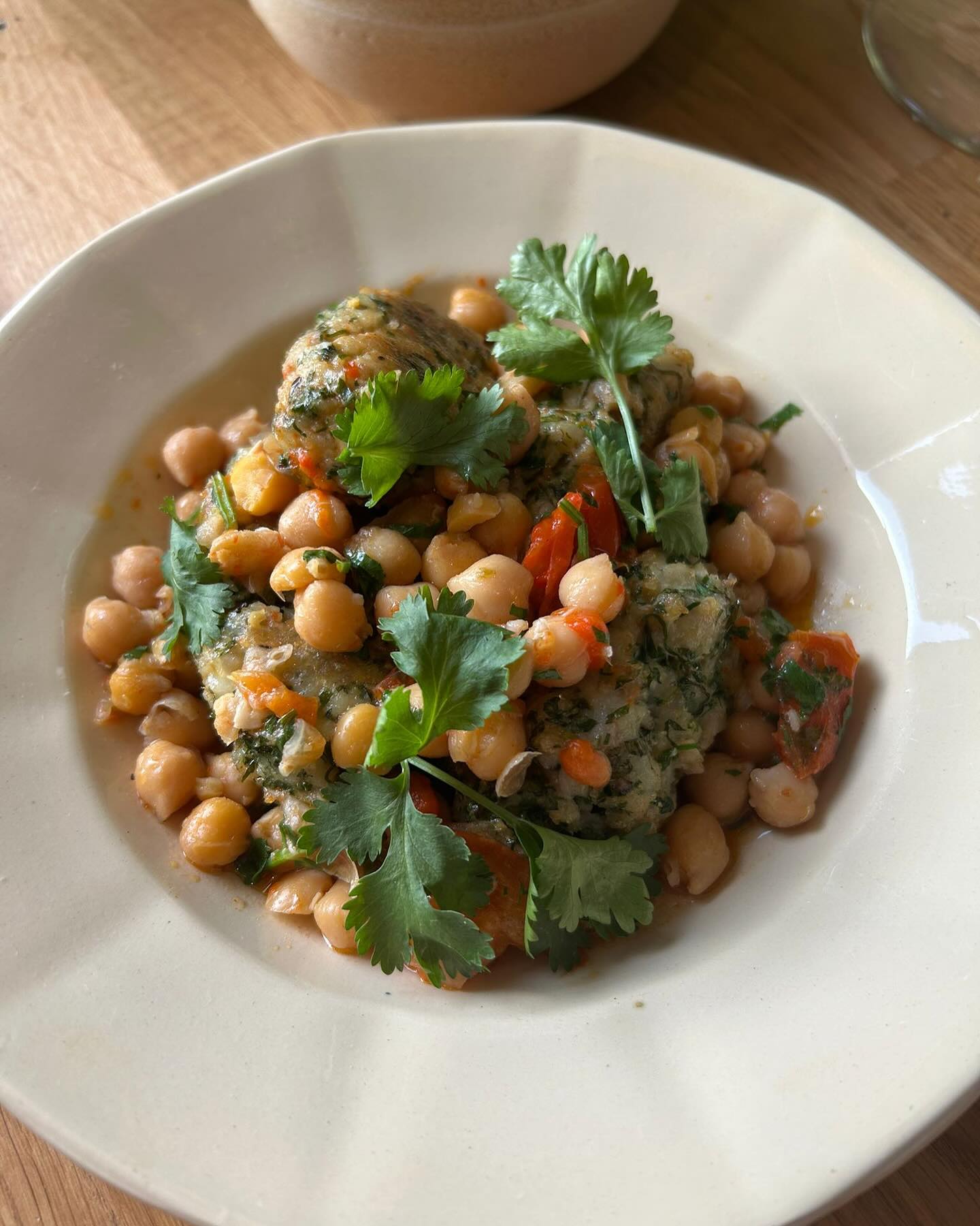 This Moroccan chickpea dish has been in my life for as long as I can remember. We'd have it every Friday lunch and then again on Shabbat dinner a few hours later-with fish. It's one of my favorite dishes to eat and cook - just throw everything in one pot and let it cook for an hour, finishing it off with some chopped coriander on top. There's nothing better than dipping Challah in that sauce. Especially if you baked the Challah too.