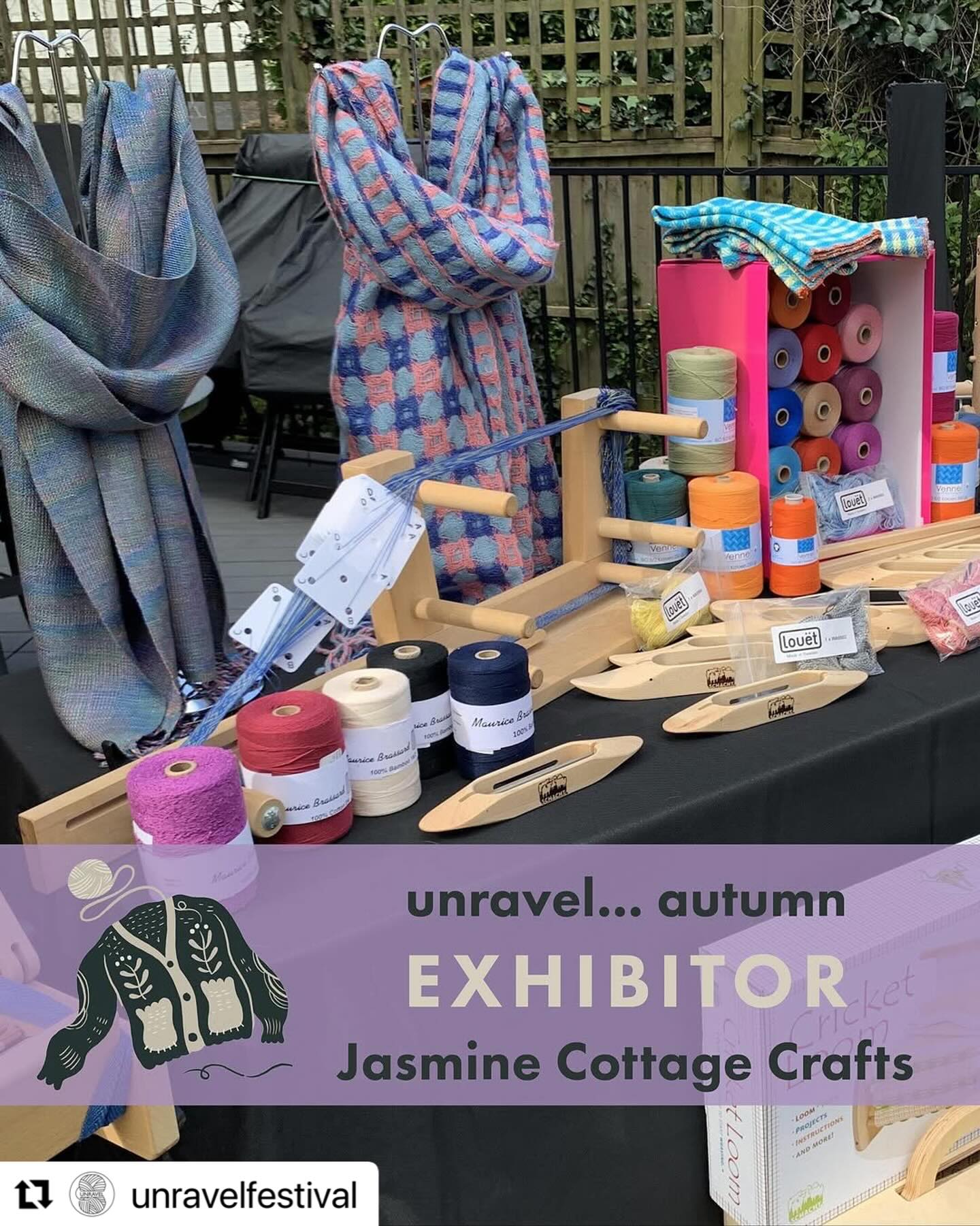#Repost @unravelfestival with @use.repost
・・・
Yay for J! It’s stop J of our Unravel Autumn exhibitor A-Z! Just look at these gems joining us…
1. @thosejoestoes sells everything to make or mend your own slippers as well as kits, felt bag and bowl bases, patches and felt shapes. All are designed and made by by Amanda using natural, eco-friendly and up-cycled materials. Their stand promises to be a cornucopia of woolly delight!
2. With a background in graphic design, @jo.hunter.jewellery makes colourful contemporary shawl pins, buttons, jewellery and accessories using polymer clay. Taking inspiration from architecture, textiles, print or the natural world, her co-ordinated designs mean you can put together the perfect combination of pieces! Her buttons are super lightweight and washable whilst her shawl pins can be used as a unique decorative fastener or worn as statement jewellery. Jo will make to match your fibre or fabric and also teaches a range of polymer and silver clay workshops at her studio in Lifton, Devon.
3. @jasmine_cottage_crafts has curated a beautiful selection of their handwoven distinctive scarves and home textiles for unravel and will be demonstrating their skills on a small loom throughout the festival. A local to show and dealer of Louet and Schacht Handweaving and Spinning equipment and accessories, as well as high quality handweaving yarns such as Venne and Maurice Brassard.
#UnravelAutumn2025 #UnravelFestival #FarnhamCraftTown #YarnLove #KnittingLove