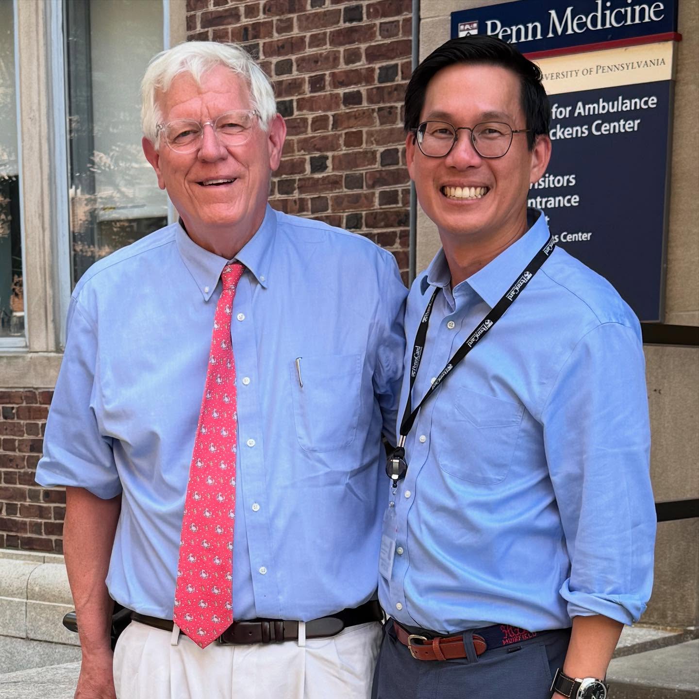 Welcoming back the legendary dermatologist, Andrews textbook author, and program director William James to Penn. Thanks for spending the day with us!
