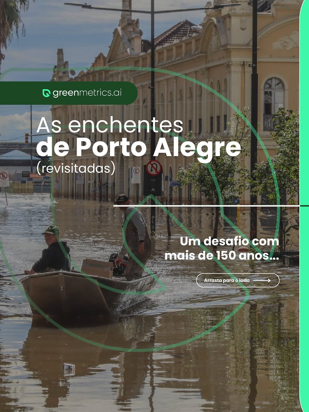 Porto Alegre já viveu isso antes. E de novo... E de novo.
O Guaíba avisou em 1873, 1897, 1941…
E mesmo assim, em 2024, a história se repetiu.
Quantas tragédias ainda precisam acontecer para agirmos antes da água chegar?
⚠️ As enchentes têm padrão. Falta é usar os dados a nosso favor.
A greenmetrics.ai antecipa riscos e entrega alertas em tempo real para proteger vidas e cidades.
A prevenção começa com informação.
Arrasta pro lado e veja como o passado já previa o presente.
Depois compartilha com quem toma decisões na sua cidade 😉
📚 Fontes:
MetSul, 2020 · Correio do Povo, 2023 · FAPESP, 2024 · GaúchaZH, 2024 · Reuters, 2024 · The Guardian, 2024 · Agência Brasil, 2025 · GaúchaZH, 2025
#Alagamentos #CidadesEmRisco #Prevenção #MudançasClimáticas #GreenMetrics #DefesaCivil #GestãoDeRisco #Planors #CidadesMaisSeguras