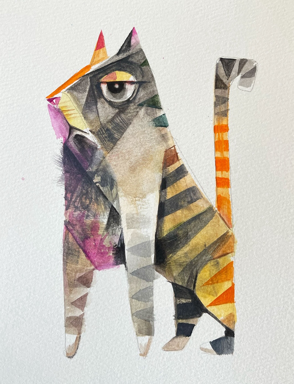 Title: “LayerCake Cat”
Watercolor on paper, 6x8”
Featured in Charleston Magazine’s 2025 Art Issue
Available now at @ugallery
This one’s got layers. “LayerCake Cat” is a moody little beast stitched together with color, pattern, and side-eye. Proud to see it featured in Charleston Magazine’s Art Issue this year. Available through UGallery if you’re into striped sass and watercolor weirdness.
#LayerCakeCat #watercolorpainting #catart #contemporarywatercolor #charlestonartist #ugalleryartist #modernfolkart #illustrationdaily #quirkyart #catsofinstagram #featuredart #timothybanks #artforsale #colorfulpainting #animalillustration #weirdandwonderful
