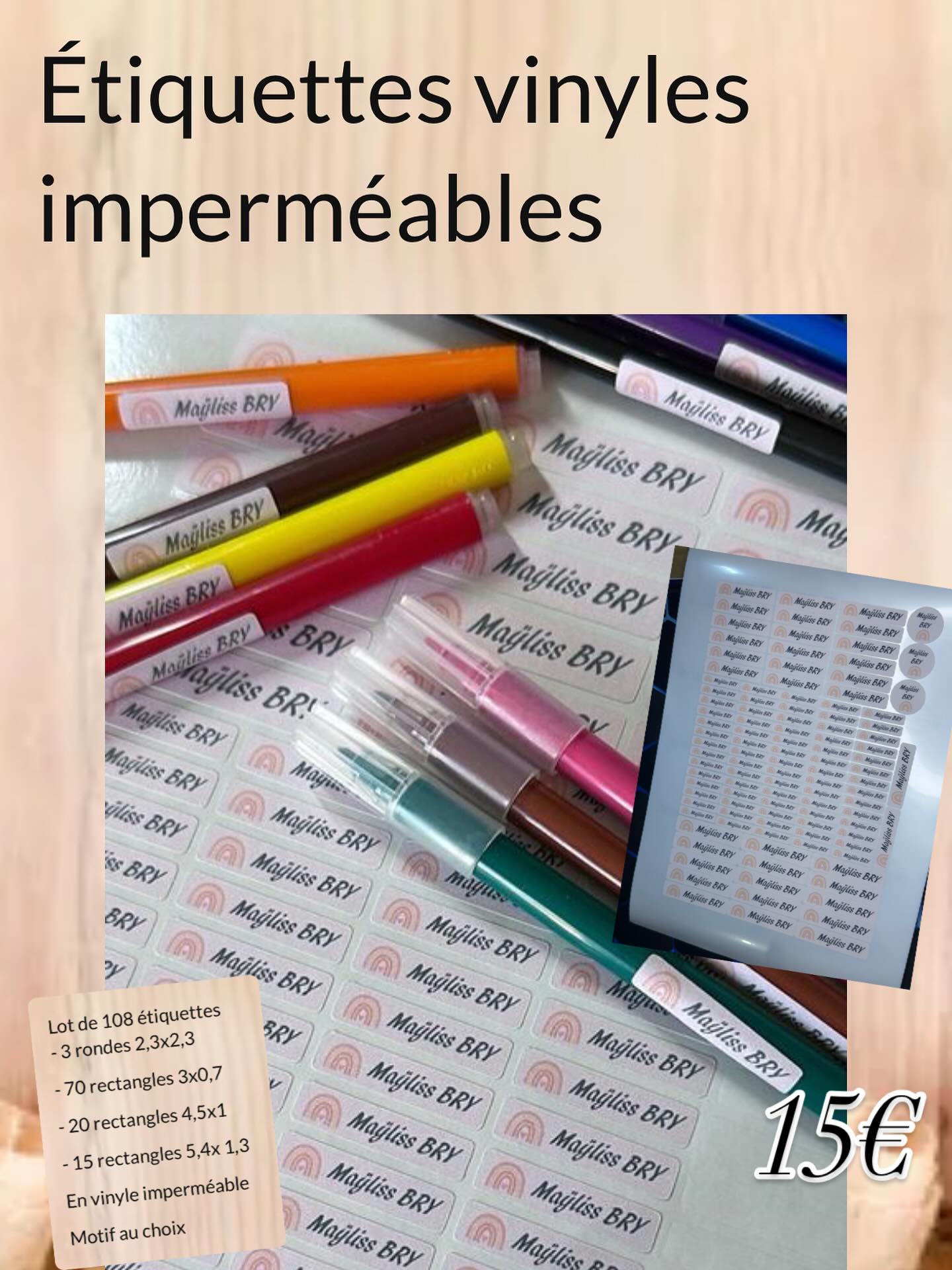 Elles sont en ligne #rentreedesclasses #personalisation #école https://www.mespetiteskreamaygik.com/boutique/Etiquettes-vinyles-impermeables-p768345572