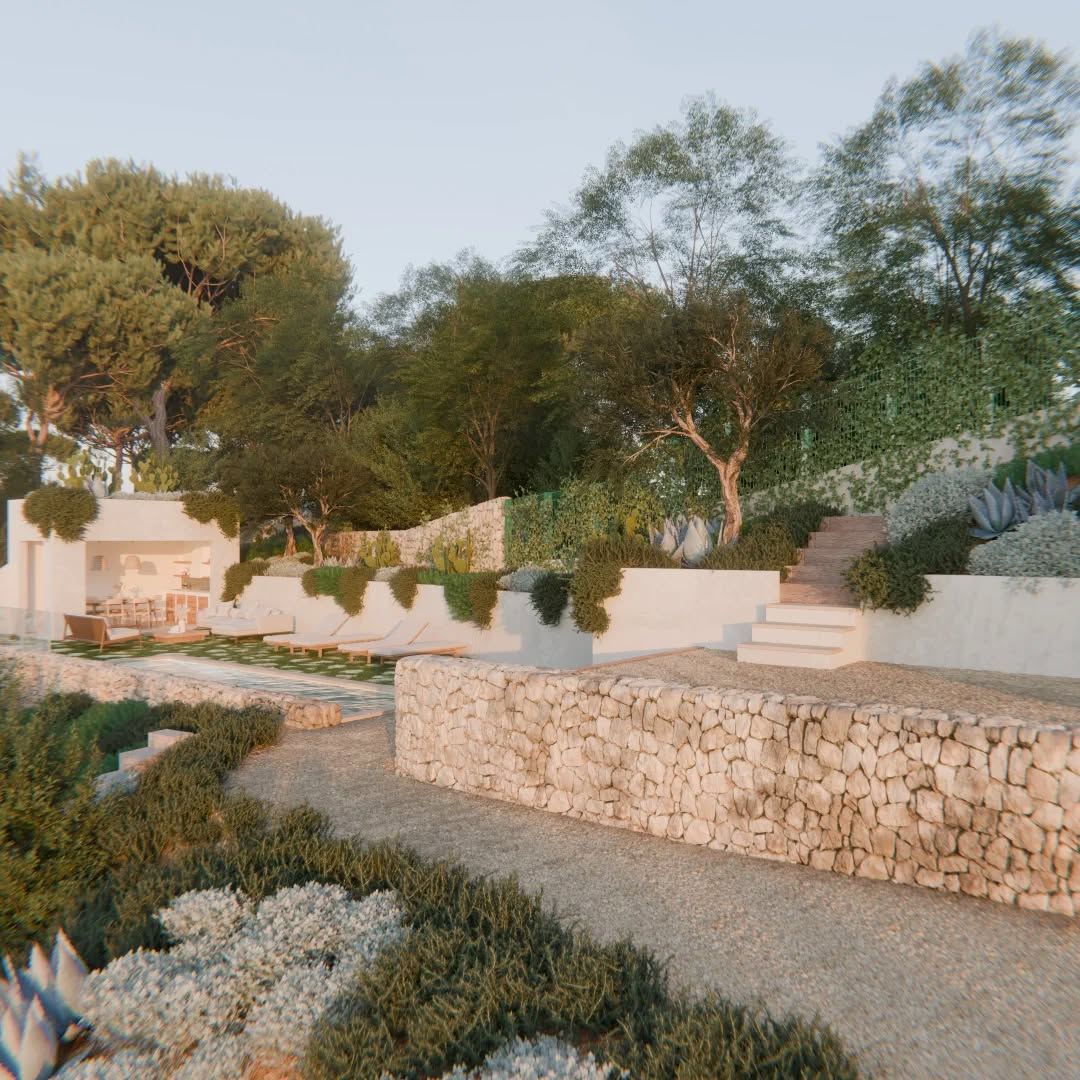 Projet d'aménagement complet d'un jardin en restanques dans la ville de Marseille.
Création d'une piscine avec des plages en opus incertum aux joints enherbés pour un revêtement confortable et esthétique.
Un pool house vient s'intégrer dans une des restanques, créant un ensemble structuré.
La végétation accentue cet effet en s'étendant du muret jusqu'à la toiture végétale, intégrant l'ensemble dans un cadre naturel.
Architecture / Paysage / Visualisation 3D : @studiodac_
#garden #poolside #swimmingpools #studiodacgarden #marseille #blender3d #landscapelovers