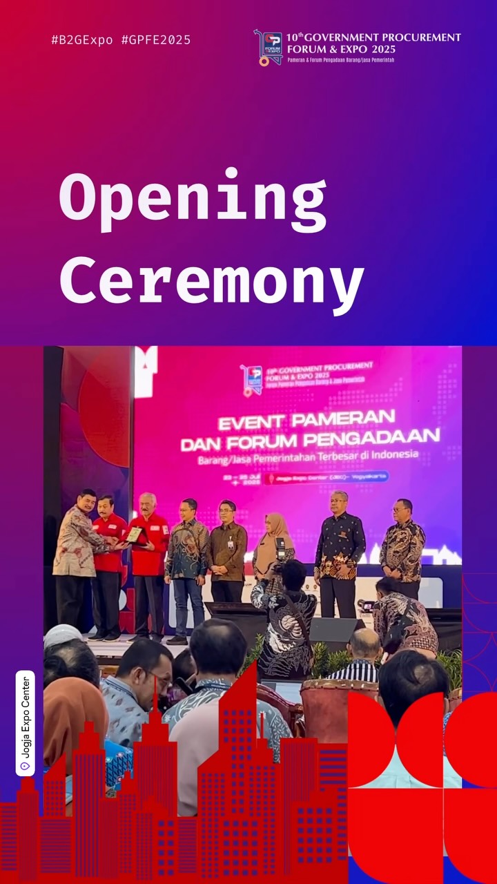 Opening Ceremony 10th Government Procurement Forum & Expo (GPFE) 2025
#gpfe2025 #expopengadaan #B2GEvent #expoindonesia #exhibition #seminarpengadaan #lkpp