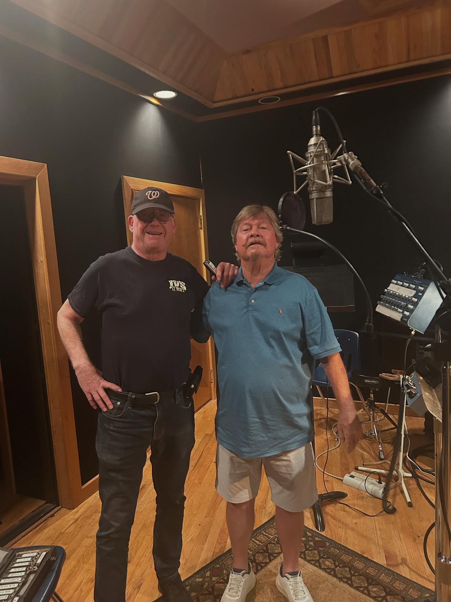 Geoff Robson brought Roger Hart in to play Harmonica in on a new song in Studio A with Ken Schubert Engineering
