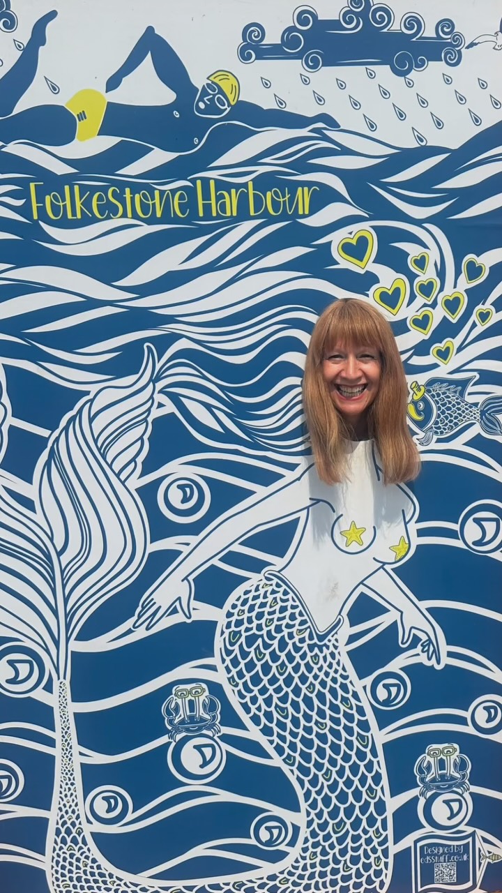 Lovely day out in Folkstone Harbour which has been so sympathetically revived. Great for a day trip. @brucejuliewilliams @folkestoneharbour #folkstone #folkstoneharbour #authorlife #inspiration #outandabout #beachdays #folkstonetriennial2025 #publicart