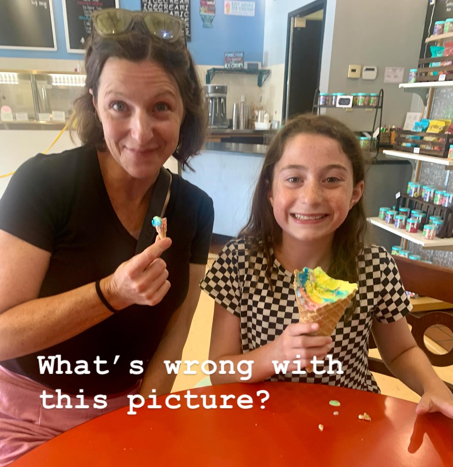 Her ice cream way bigger than mine! 😭 .
Love the extra credit scoop
@schoolhousescoop 🍦