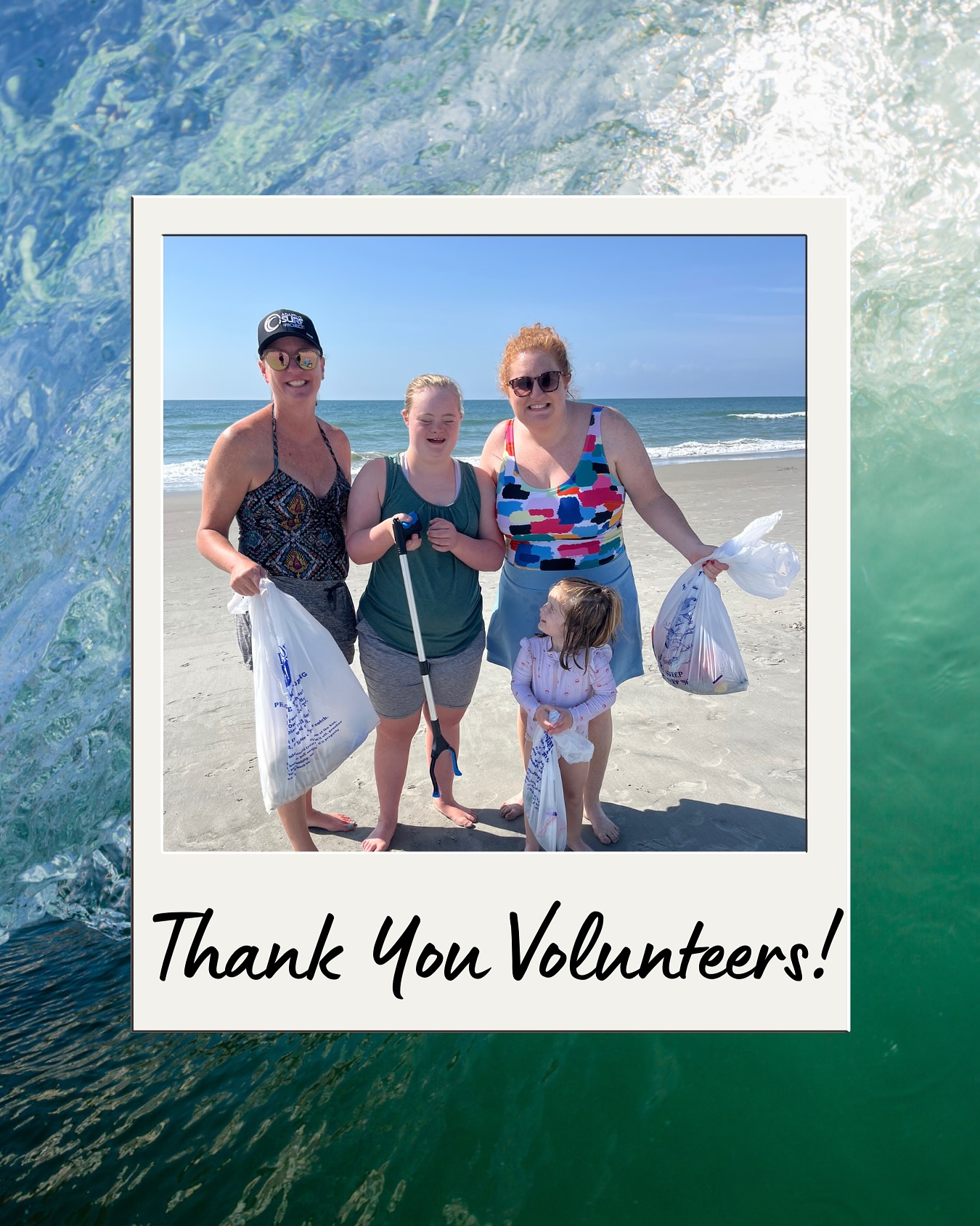 🌊 VOLUNTEER SHOUTOUTS! 🌊
Thank you to this week’s volunteers: Amanda, Jennifer, Waylon, Serenity, Jada, Ben, Kelly, Sean, Harlow, Casey, Sadie, Erin, Sydney, Meredity, And Tessa!
On Wednesday, July 23rd, 15 volunteers removed over 10 bags of litter. Whoop! 🙌🏼 Observations included: bottle caps, cigarette butts, balloons, beach toys, straws, and even a part of a car!
Thank you! We could not do this work with you and we are so grateful.