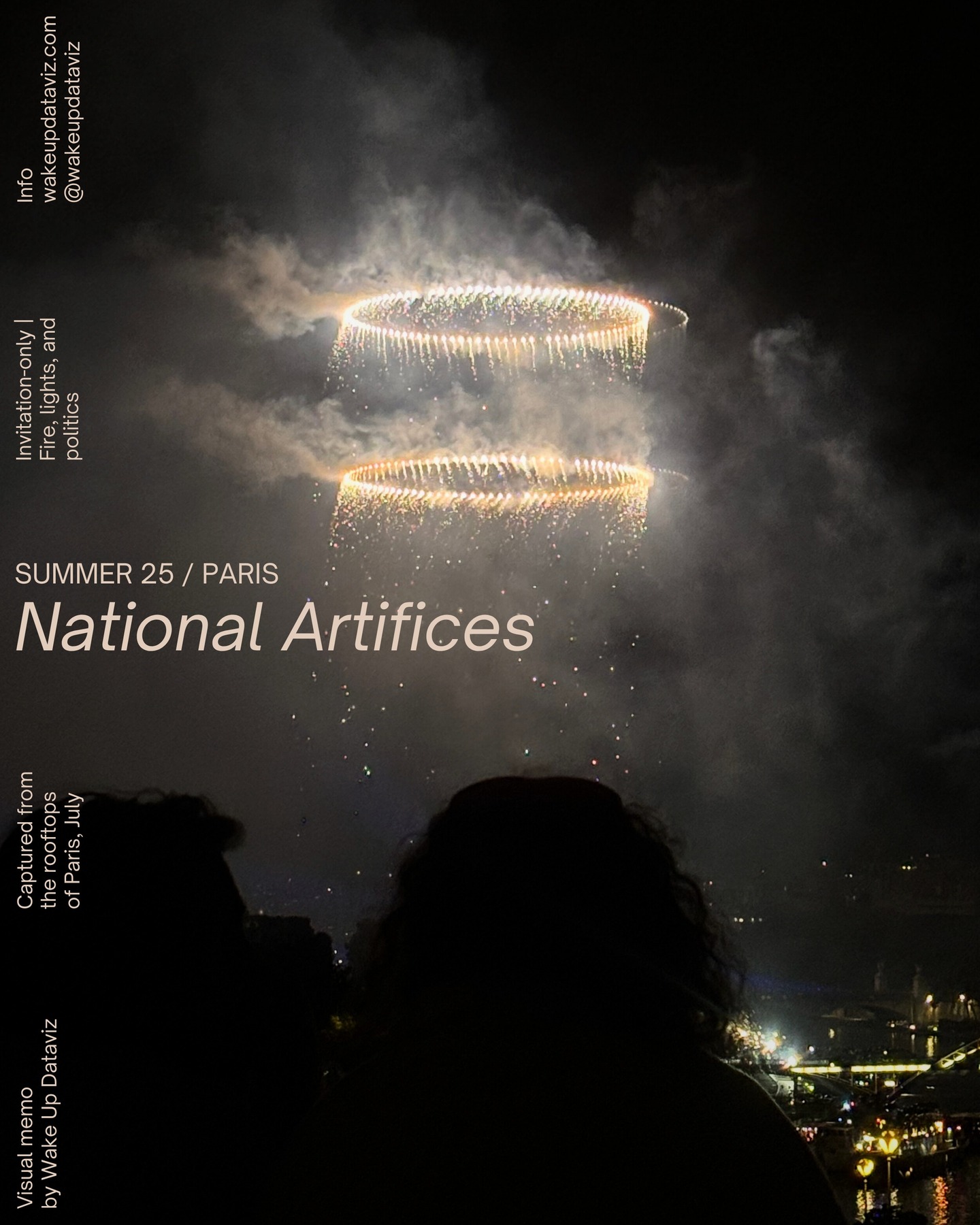 National Artifices — July in Paris
National celebrations are as much about image as they are about history.
Fireworks, champagne, and the quiet heart of observing.
Good summer, wherever you are.
#NationalArtifices #JulyInParis #BastilleDay #EiffelTowerViews #VisualNotes #CuratingMoments