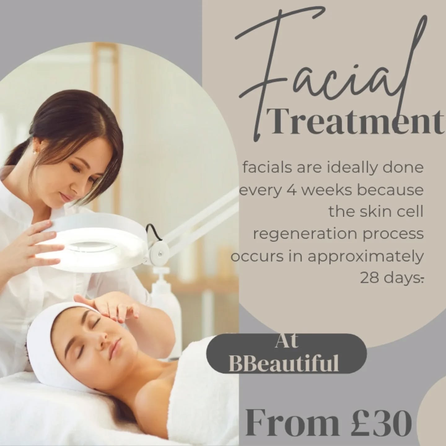 Relax and unwind in my home salon with a facial especially tailored to your skin type.
In a relaxed tranquil setting in Tornagrain with easy parking, why not pop in for a consultation.
I offer everything from relaxing spa facials to advanced electrical and micro infusion.
Let your skin journey start today!
For more information about my wide range of facials or to book a no obligation skin consultation please visit
www.bbeautifulinverness.co.uk