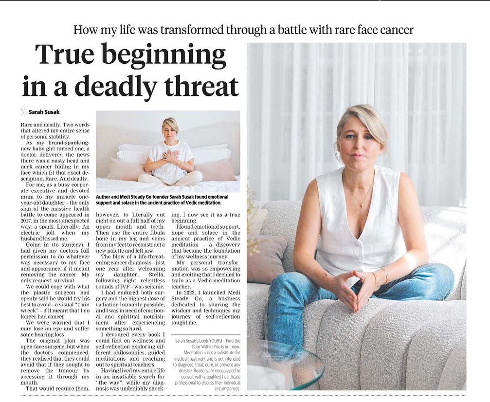 Thanks to @northshoretimes and @mosmandaily for featuring my story. It is so nice to share the great impact my daily practice of Vedic meditation has had on my self ❤️🩹healing.
If you want to learn with me come and join my 23/23 August course. Visit my website www.sarahsusak.com for details or DM me
And so much gratitude to @nicolewebbbookpublicity for being such a dedicated book publicist for authors!
#northshoretimes #mosmandaily #news #meditate #meditation #cancer #whncd