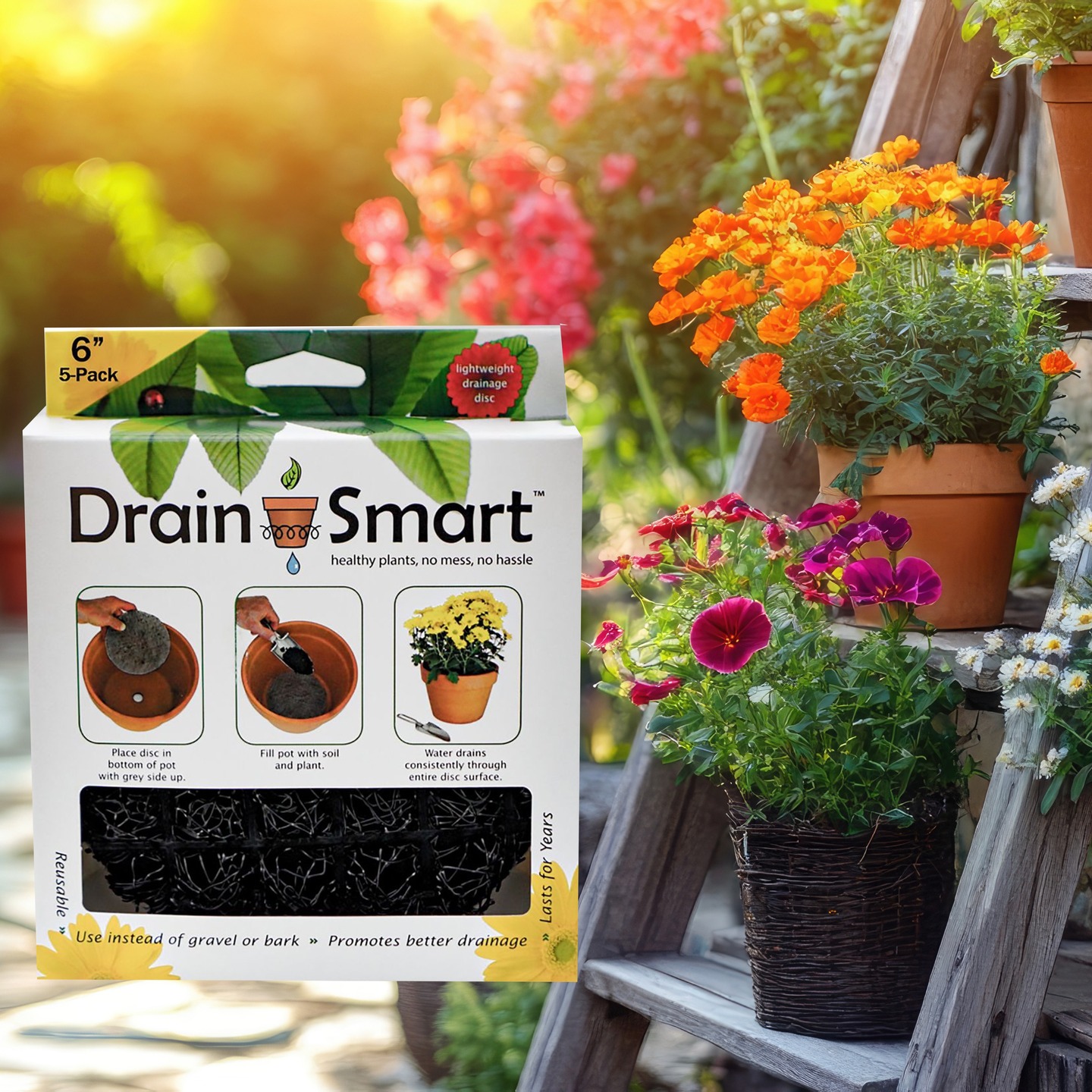 It’s the heat of the summer—but your plants can still keep their cool.
Drain Smart discs are the secret weapon for plant lovers who want healthy roots, happy blooms, and no more soggy soil.
With built-in drainage and airflow, your containers stay perfectly balanced—even when temps rise.
Stay cool, plant smart. Available on Amazon or Drainsmartusa.com
#PlantSmarter #DrainSmart #HotWeatherGardening #ContainerGardening #HealthyRoots #SummerPlants #NoMoreRocks #PlantCareEssentials