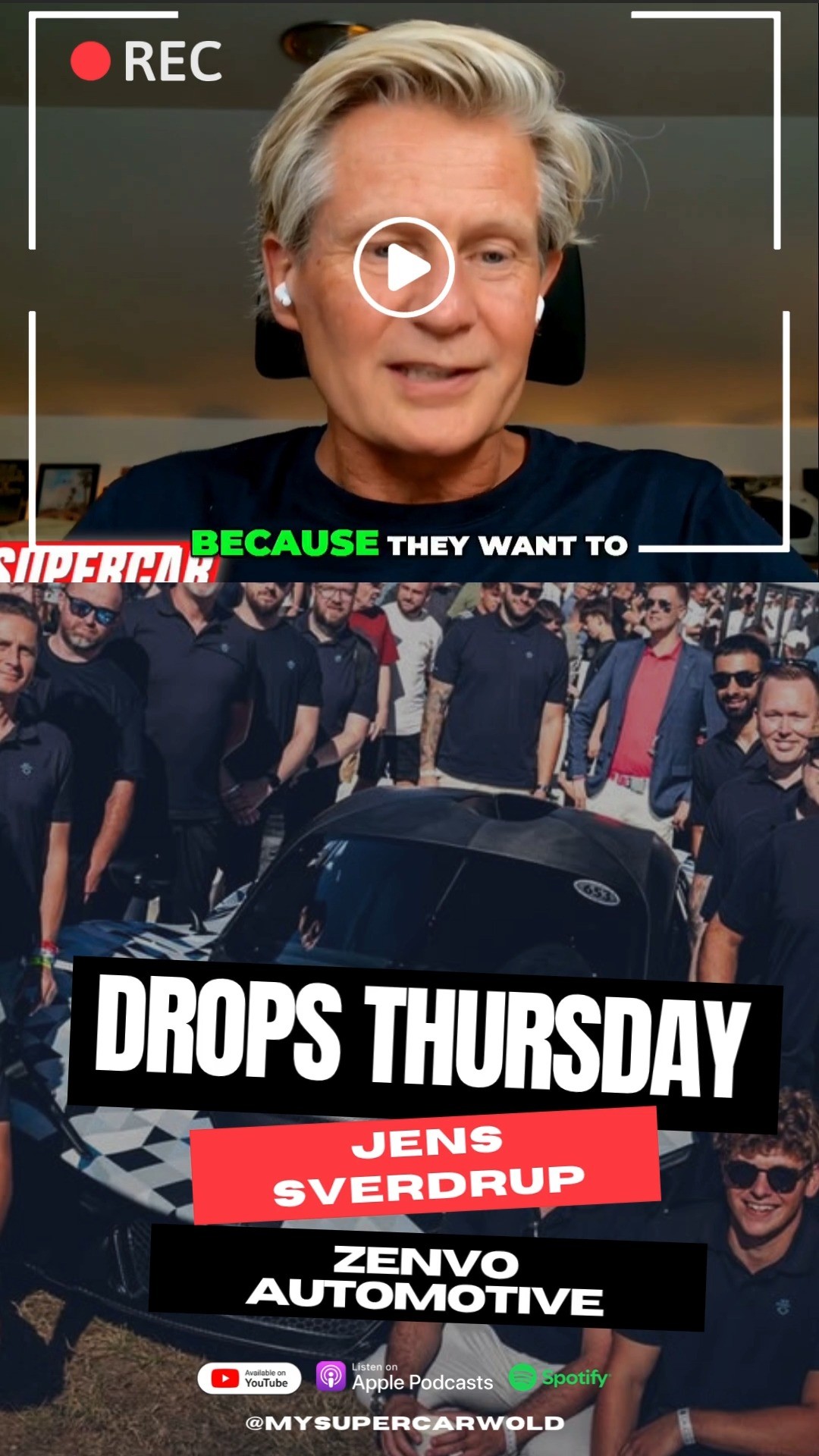 🚨 New episode drops this Thursday!
We’re joined by @jenssverdrup of @zenvoautomotive for an exclusive sit-down with Lonny and Diane on My Supercar World.
Jens shares the bold vision behind Zenvo’s future, the powerhouse team driving innovation, and the story behind one of the most anticipated hypercars hitting the market.
Don’t miss this one. 🔥
Follow anywhere you get your podcast or watch on Youtube!
#MySupercarWorld #Zenvo #Hypercar #PodcastDrop #CarCulture #ZenvoAurora #PostOakMotorCars #Autopodcast