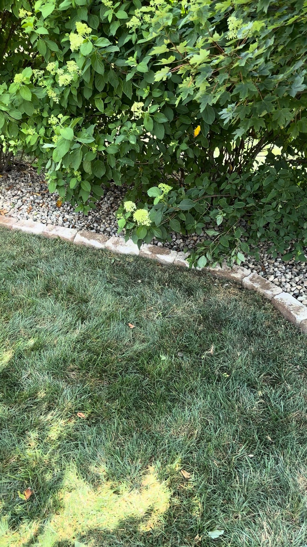 Stone edging job completed in Greenfield, IN