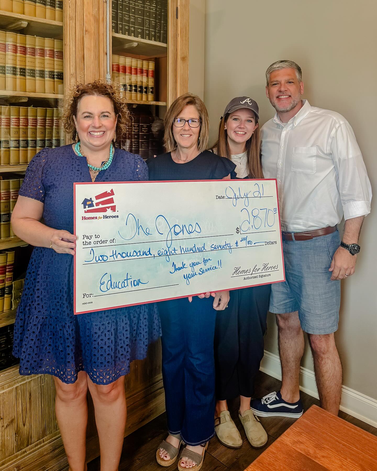 I’ve had the privilege of working with the Jones family through several moves over the years. When they sold their home and moved out of state last year, I told them it wasn’t “goodbye,” just “see you soon.” And sure enough—they couldn’t stay away for long! Auburn has a way of calling you back, and I’m so happy they listened to their hearts and returned to the place that feels like home. Being part of their journey again—welcoming them back and helping them find their next chapter—has meant the world to me.
As a thank you for Tim’s service in education, they’ll be receiving $2,870 in Homes for Heroes Rewards 🏡 A small way to show appreciation for the big difference he’s made.
Grateful for your continued trust, your friendship, and the full-circle moments that make this work so meaningful. Welcome home, Jones family! 🏡
#closingday #threesixtyrealestateeal #homesforheroes® #homesforheroesaffiliate #welcomehome #auburnalabama #leecountyrealestate