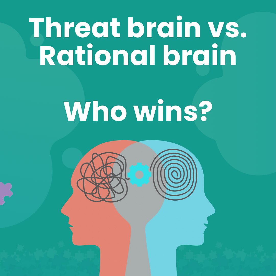 When we feel anxious, the part of our brain designed to protect us - the threat brain - takes over. Itās quick, emotional, and focused on keeping us safe š·š·āāļø
In these moments, the rational brain (the part that helps us think clearly and calmly) can feel switched off.
Thatās why we might know something isnāt dangerous, but still feel overwhelmed - itās how the brain responds to threat. And often why when we are explaining our anxieties in therapist it can feel āsillyā - because it feels irrational.
In therapy, we can learn to notice when this is happening and gently reconnect with the rational part of the brain using grounding, breathing, and alternative thinking skills.
It takes practice, but over time, it gets easier to respond with more clarity and feeling calmer and more in control. šæ