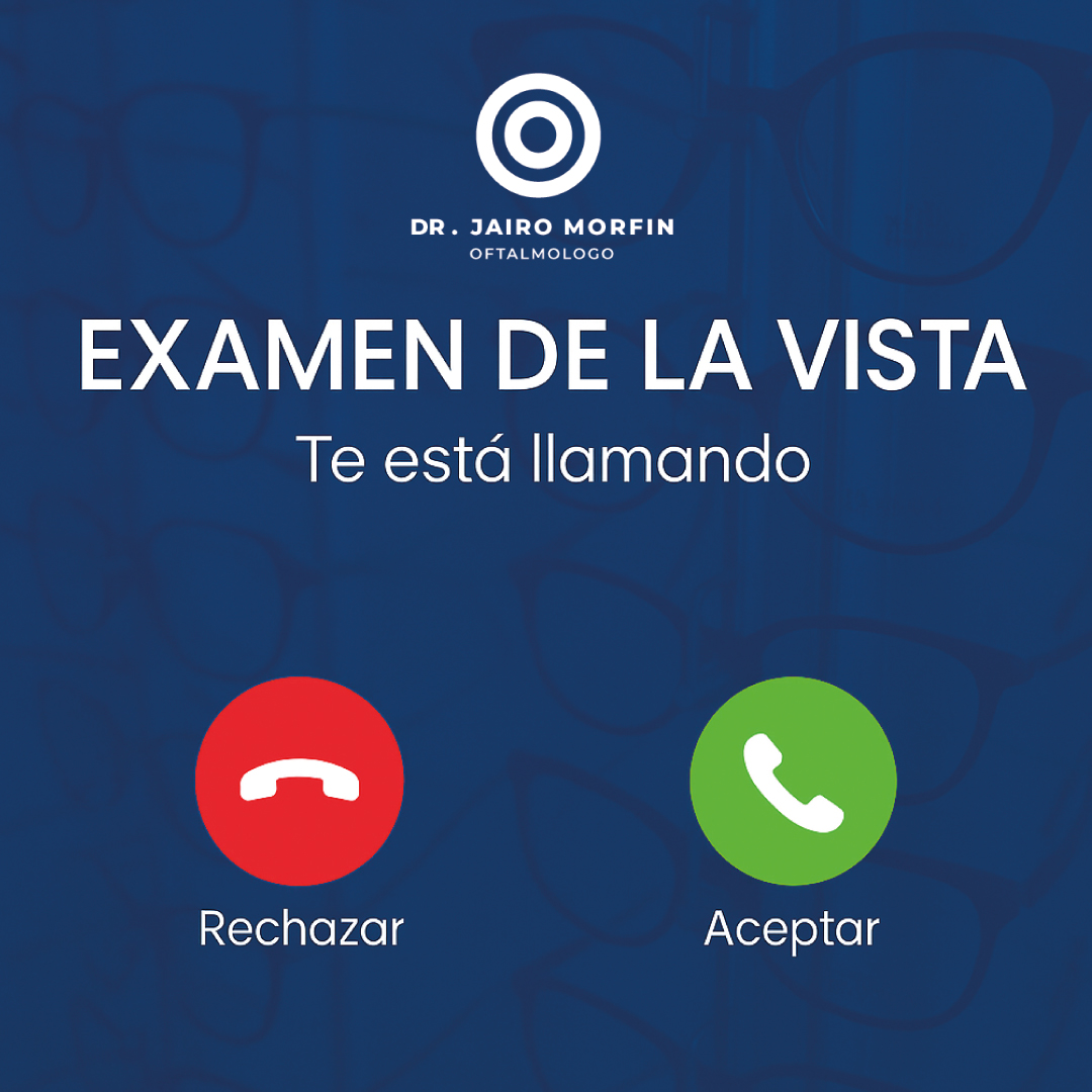 📲 Tu examen de la vista te está llamando…
¿Aceptar? Agenda hoy con el Dr. Jairo Morfín y mantén tu visión al 100 %.
📞 33 2823 6510
#CuidaTusOjos
