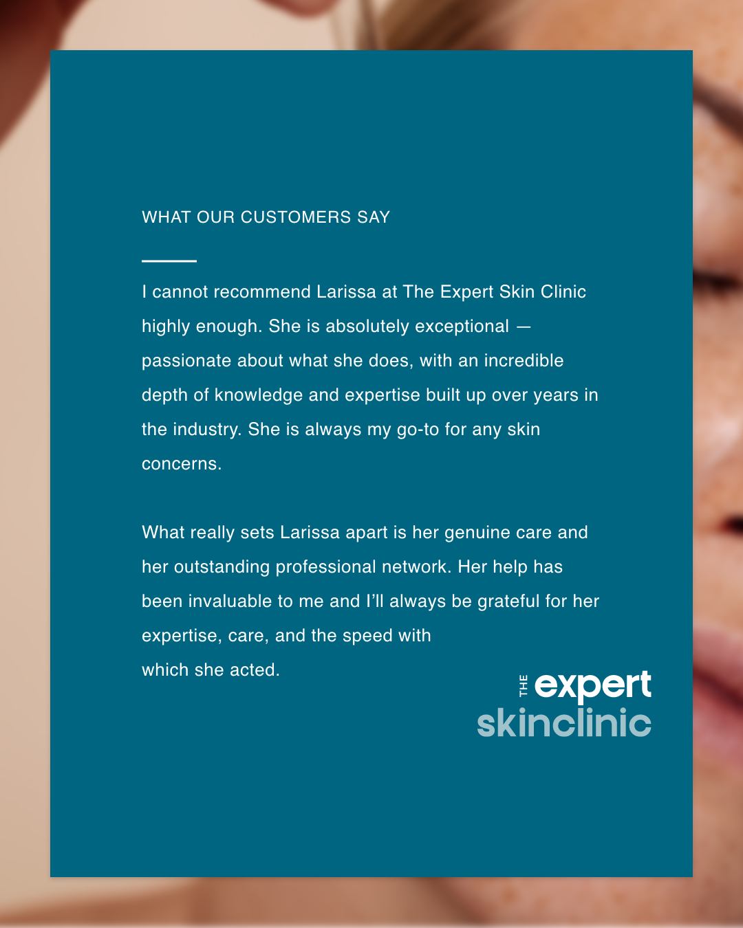 An outstanding review from an impressed client after a Map My Mole appointment with us💙
We're so pleased to see how much Map My Mole is helping people investigate suspicious moles sooner and are honoured to be part of it.
This is a service that we offer within our clinic that aims to improve the detection and diagnosis of suspicious skin blemishes and skin cancer. You can book a consultation by clicking the 'book now' button on our website and selecting 'mole/lesion screening'.
Read the full review👇
"I cannot recommend Larissa at The Expert Skin Clinic highly enough. She is absolutely exceptional — passionate about what she does, with an incredible depth of knowledge and expertise built up over years in the industry. She is always my go-to for any skin concerns.
What really sets Larissa apart is her genuine care and her outstanding professional network. During the consultation Larissa immediately recognised an abnormality in one of my moles and arranged further screening which she submitted for review by Dr Toby Nelson, one of the UK’s leading dermatology surgeons. The results came back within 6 hours of Larissa submitting the report and she called me personally to explain the results and talk me through my options.
Thanks to her personal recommendation, I was able to secure an appointment with Dr Nelson the very next day — something that would have been impossible without her connections and reputation.
Larissa’s help has been invaluable to me and I’ll always be grateful for her expertise, care, and the speed with which she acted. I honestly wouldn’t go anywhere else.
The new clinic premises are fantastic — welcoming, calm, and professional — and having free parking on site makes the whole experience even easier."