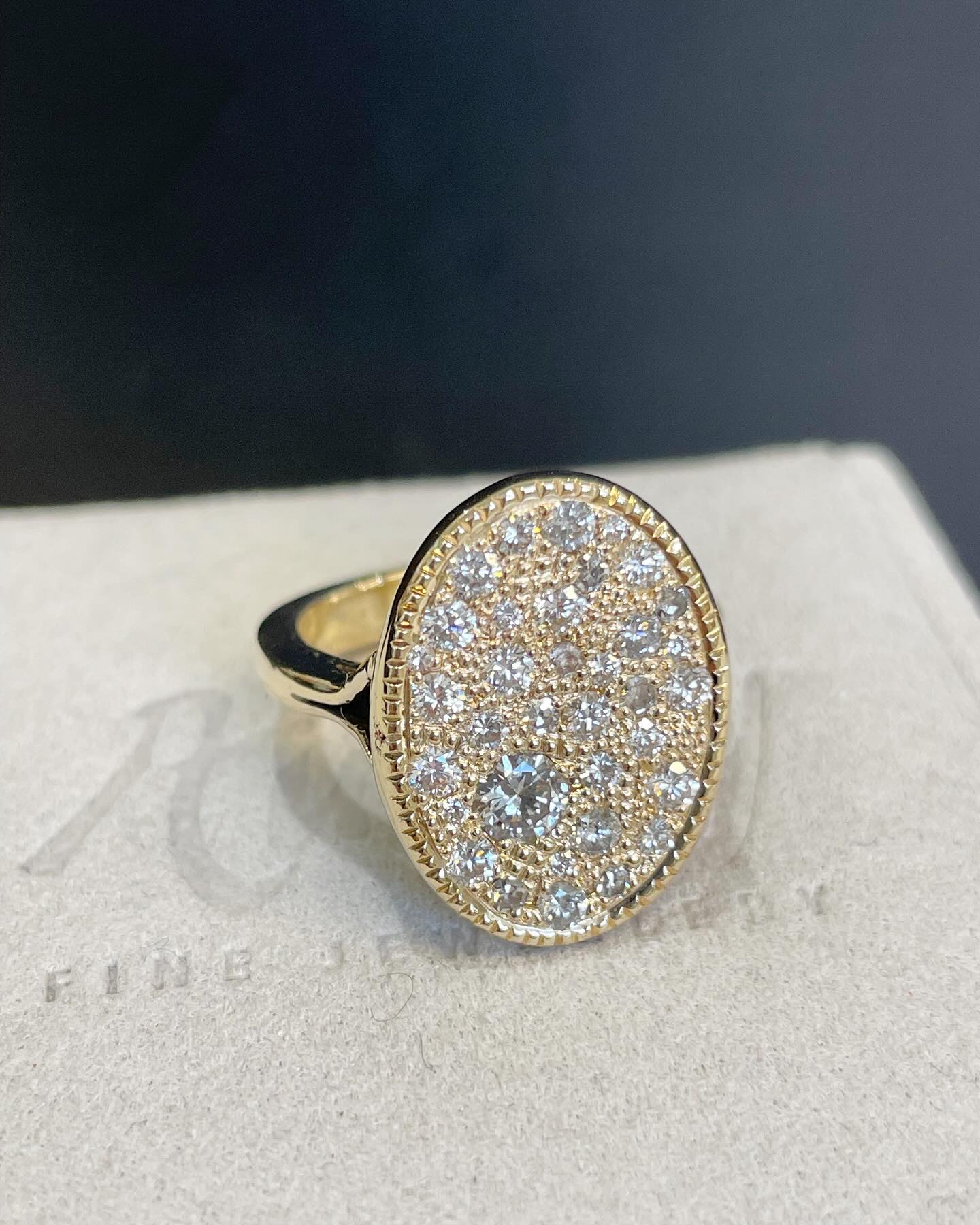 Custom made diamond statement ring made from a huge melt of our clients gold, love this design ✨
#diamondring #statementring #diamonddressring #custommade #goldmelt #roundbrilliantcutdiamonds #jewelleryworkshop #leurajeweller #manufacturingjeweller #bluemountainsjeweller #ainsleyfinejewellery