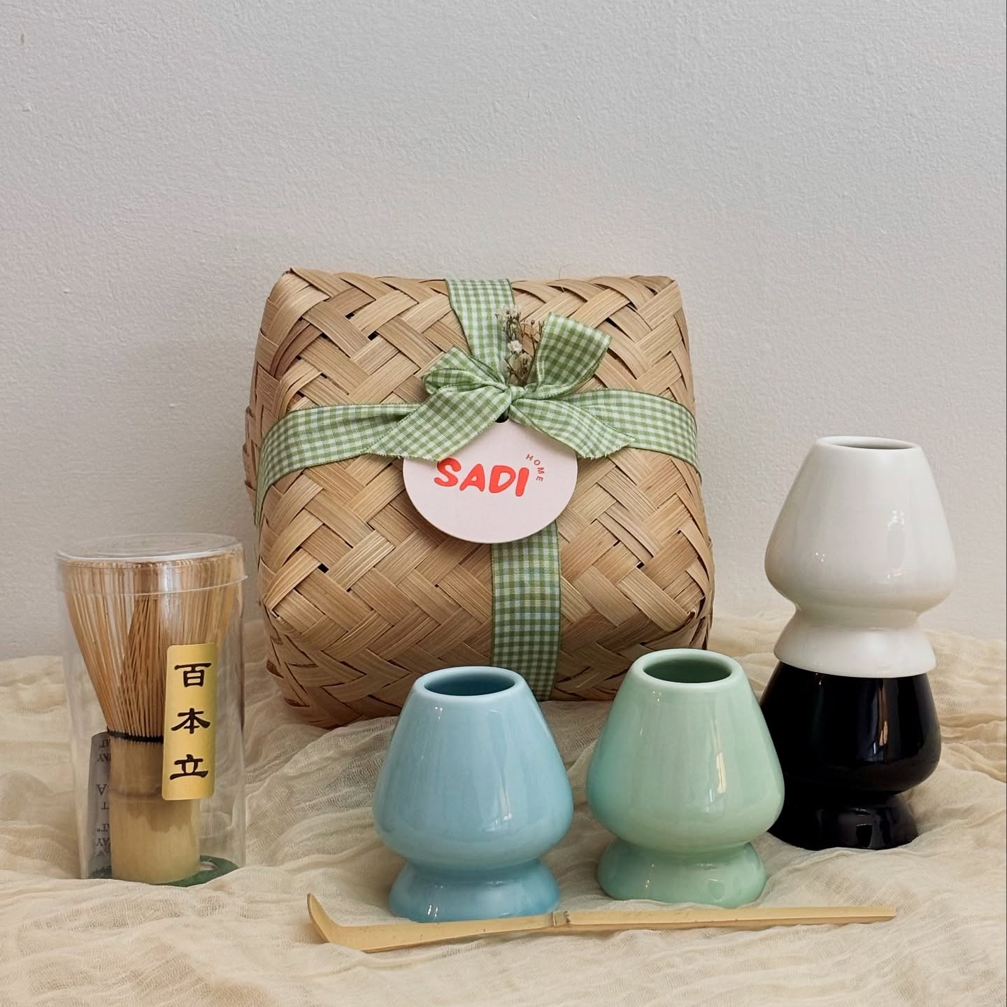 The essentials for making matcha at home. Wrapped with care, ready to give (or keep) 🍵 🍃✨