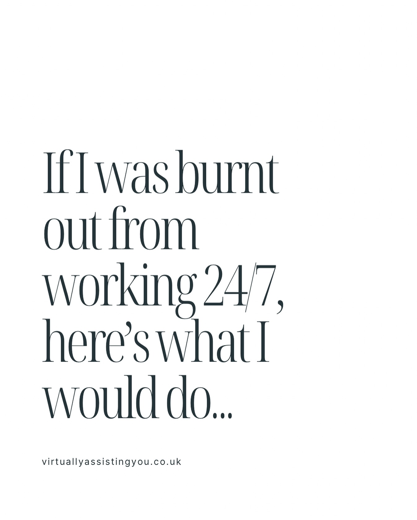 If I was burnt out from working 24/7, here’s what I would do...
🕵️♀️ Track my time for 48hrs
Just jot down what you do, and when. You’ll spot the sneaky 30 minute scrolls or ‘quick’ email checks that eat into your day
⚙️ Automate one task
Pick the dullest admin job - email nurture sequence, invoicing, social scheduling, whatever - and set up an automation using one of the many amazing tools out there (not sure which one? Shout and I’ll tell you!)
🫱🏼🫲🏼 Delegate one task
Outsource a single project (expense reports, events, client record update, past content centralisation, research...you choose) to someone else, and feel the sweet relief when it’s done!
🎟️ Protect my ‘non-negotiable’ time
Whether it’s a yoga class, a good book or family fun, add it to your calendar and treat it like a client meeting
I bet you’re feeling a bit lighter already, yeah?
If you’re ready to turn these ideas into actual hours back in your week, grab my 5 Step Admin Guide and start winning your time back 🙌🏼
Click the bio link to get your copy ⬆️