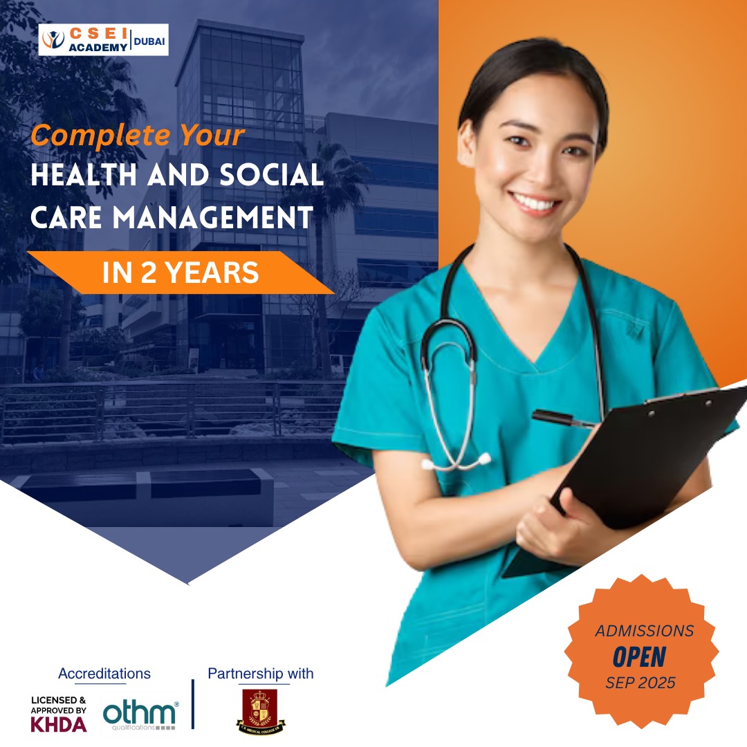 Fast-Track Your Future with a 2 years Health and Social care Studies at CSEI Academy, Dubai! 🚀
The Health and Social care Studies at CSEI Academy Dubai is here - approved, accelerated, and built for success. Get a global Level Study in just 24 months without hitting pause on your ambitions.
✅ Affordable Fees in Dubai
✅ Globally recognized
Your future won’t wait - why should you? Apply for Sept 2025!
#cseiacademy #csei #studyindubai #healthcare #socialcare #studentsuccess #studentlife