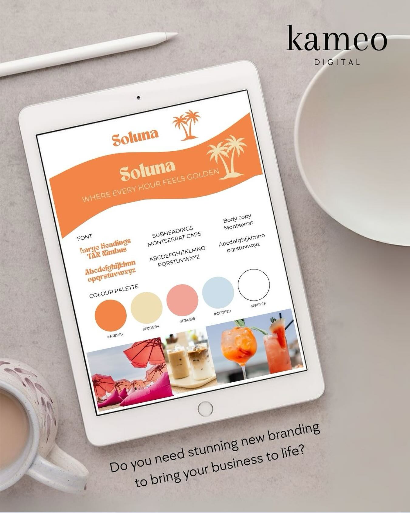 Your branding sets the tone for how people see your business. With our Branding Package, we create thoughtful, cohesive visuals that reflect who you are - from your logo and colour palette to social media assets!
#KameoDigital #BrandingDesign #SmallBusinessBranding #LogoDesign