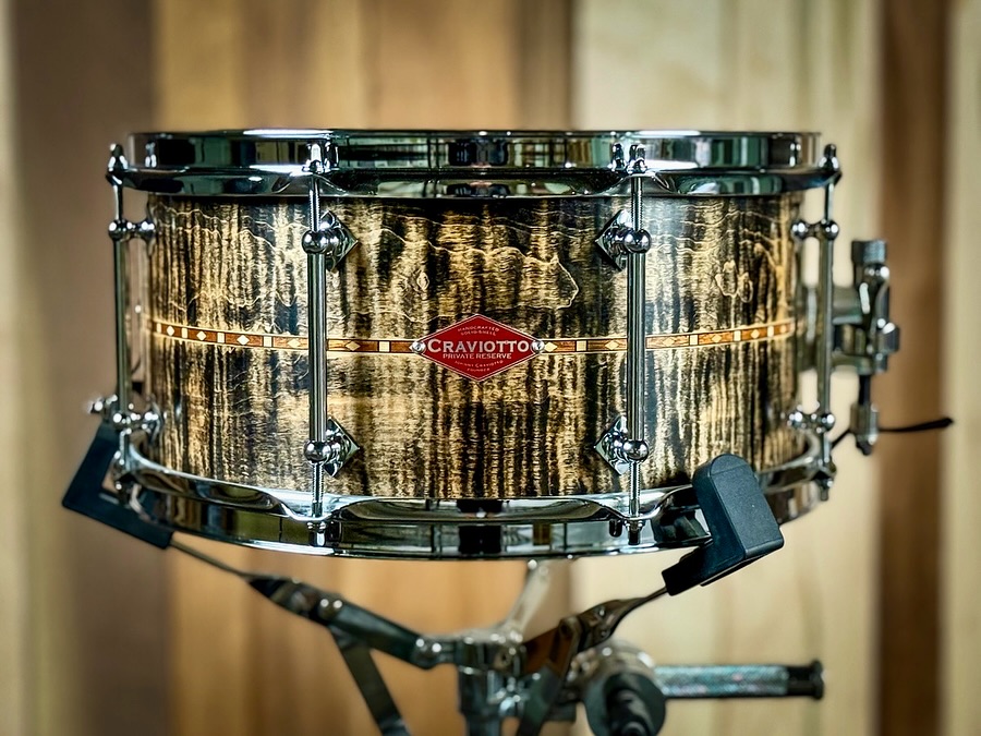 We had the privilege to make these two beautiful snare drums for @ii_sleeptoken. The first snare is a Private reserve 6.5x13 curly maple, with walnut inlay, 45 degree bearing edges, and burned/ oil finish. The second snare is a Private reserve 6.5x13 walnut/curly/walnut, with double cherry inlays, 45 degree bearing edges and oil finish. We can’t thank II enough for helping and being a part of the design work.