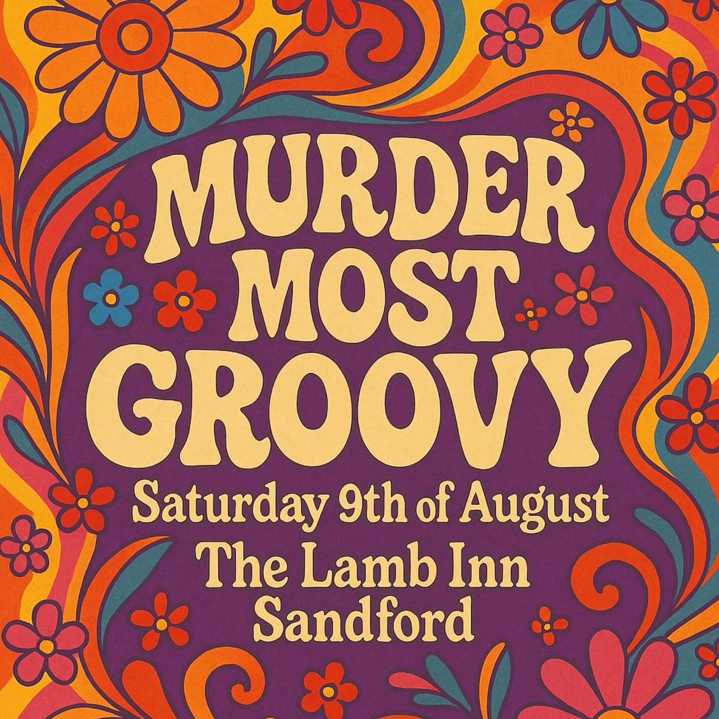 Join us & step back into the Summer of ’69 for a killer night out you’ll never forget!
https://www.flyingtrunktheatre.com/services
The Flying Trunk Theatre Company presents Murder Most Groovy, an immersive dinner theatre murder mystery set against a backdrop of peace, love…and death.
Enjoy a delicious three-course meal and three hours of theatrical entertainment as you and your fellow diners try to solve the crime: Who dunnit? And why?
Saturday 9th August, 7pm–10pm
The Lamb Inn, Sandford, EX17 4LW
Tickets: £35
Book now and get ready to unleash your inner detective:
www.flyingtrunktheatre.com/bookings
Peace. Love. Death. ✌️☮️💀
@creditonheartproject
@lambinnstagram
#immersive-experience #liveshows #murdermystery #nightout #devonevents #middevon #theatrecompany #workingactor #dinnerandashow