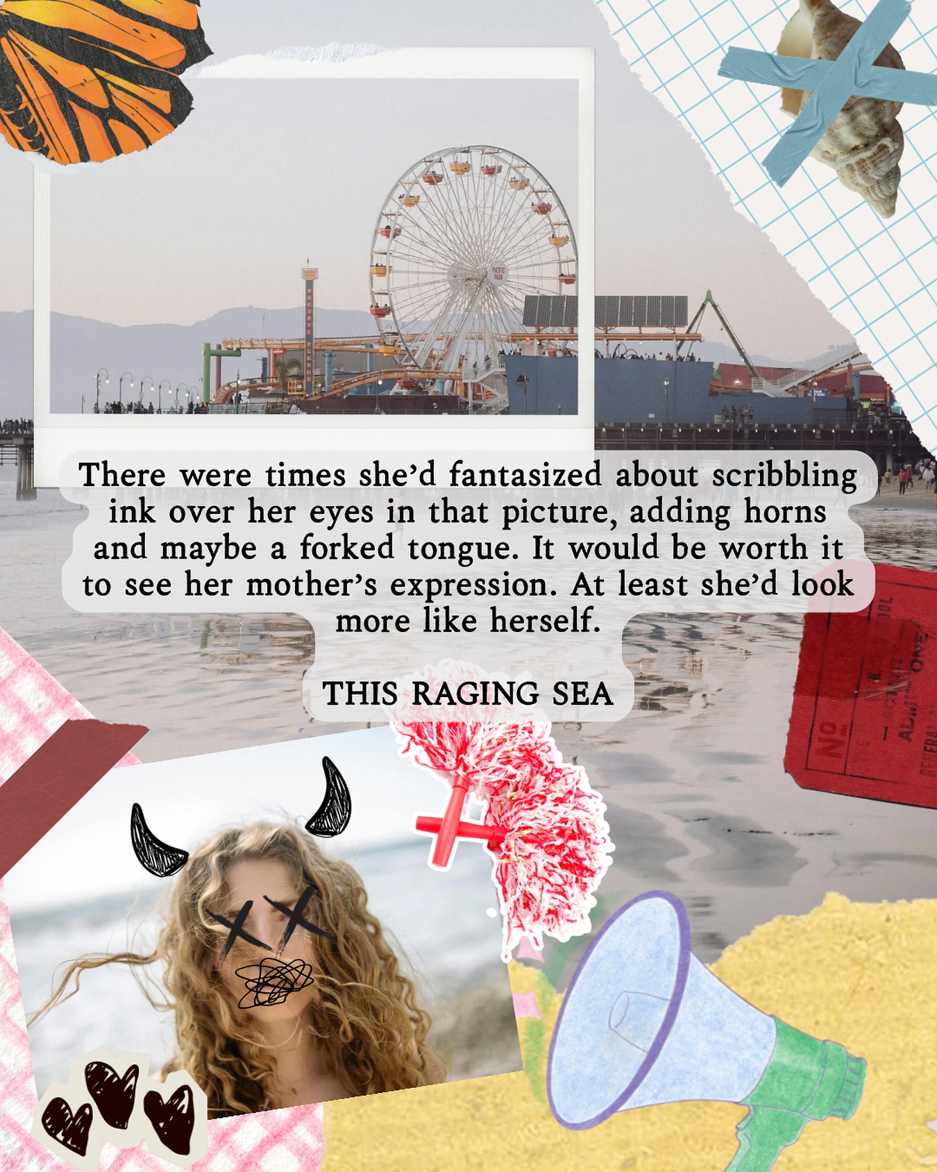 Briar from THIS RAGING SEA makes me feel seen in many ways, and this quote encapsulates that feeling–of being at odds with who you are, or perceive yourself to be, versus who everyone else thinks you are. @wordsbyde does an amazing job of crafting relatable characters that feel real, that I think readers can see themselves in.
#thisragingsea #darkfantasy #darkfantasybooks #ilovebooks #bookrecs #yabooks
