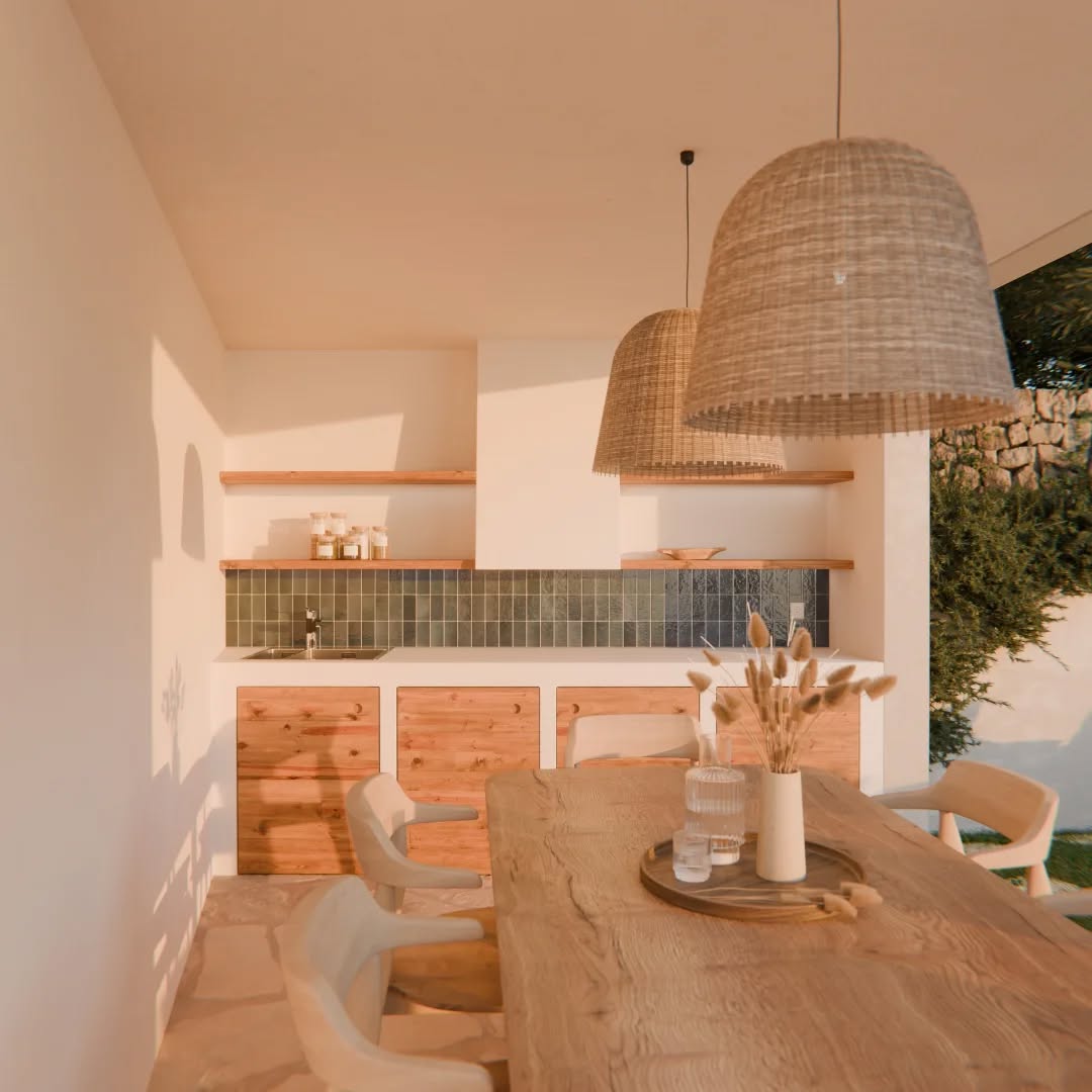 Suite du projet à Marseille.
Création d'un pool house ouvert avec un point de vue sur l'ensemble du jardin.
La cuisine d'été sur mesure s'intègre dans l'esprit du projet et de la ville de Marseille.
Les zelliges bleus s'harmonisent avec les jambages maçonnés blancs et les portes de placard en bois naturel.
Cet ensemble puise son inspiration dans les cuisines du pourtour méditerranéen.
Architecture / Paysage / Visualisation 3D : @studiodac_
#landscape #marseille #mediterraneankitchen #poolhouse #blender3d #studiodacpaysage #drygarden #studiodacarchitecture